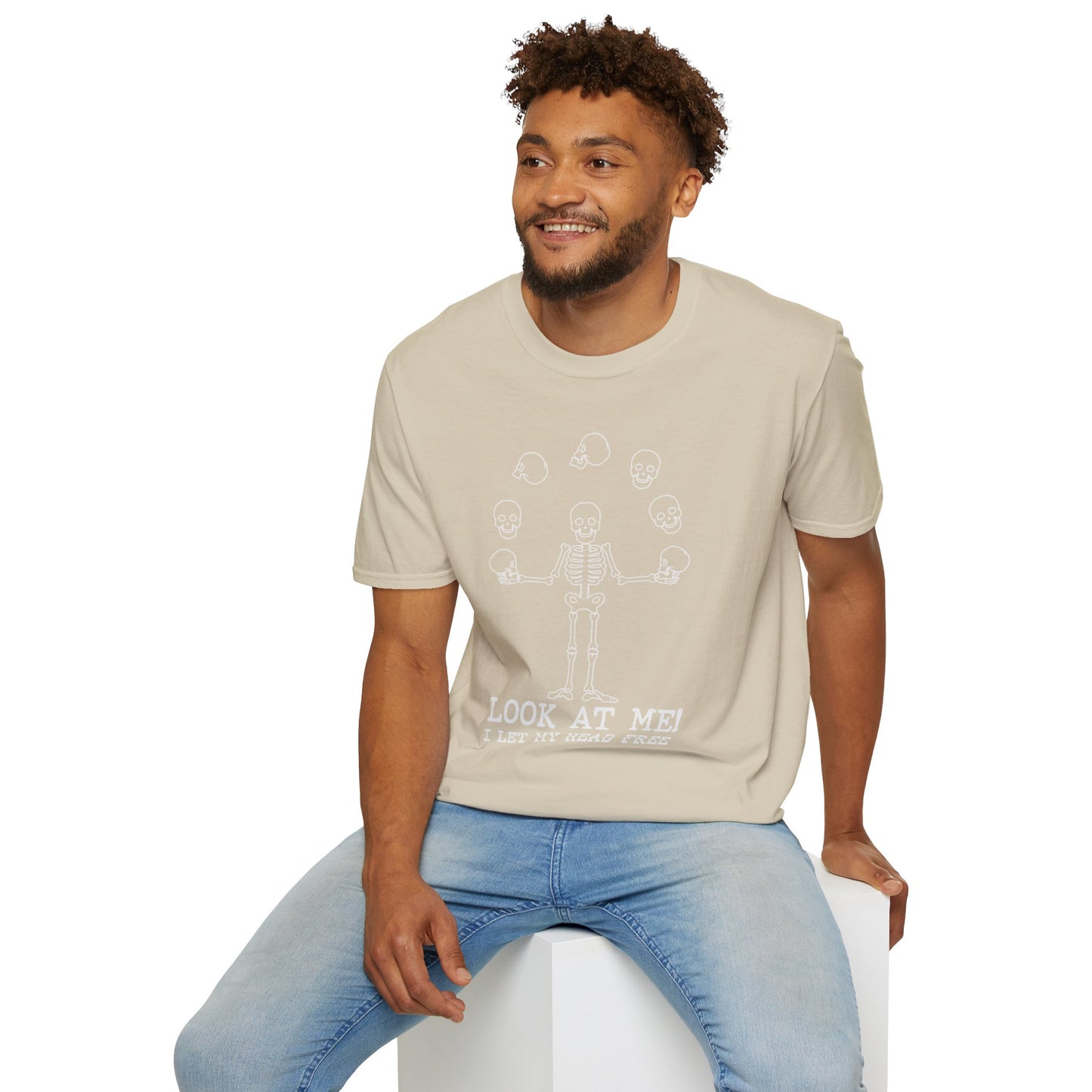 Playful Skeleton - Unique Spooky Halloween Tee