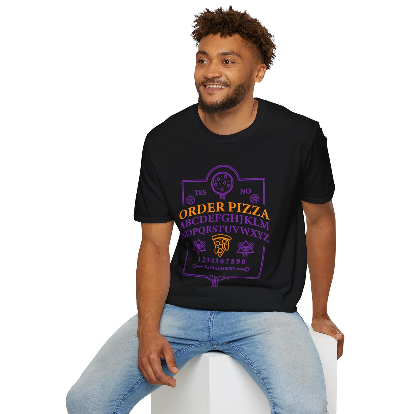 Mystic Pizza Ouija - Unique Spooky Halloween T-Shirt |