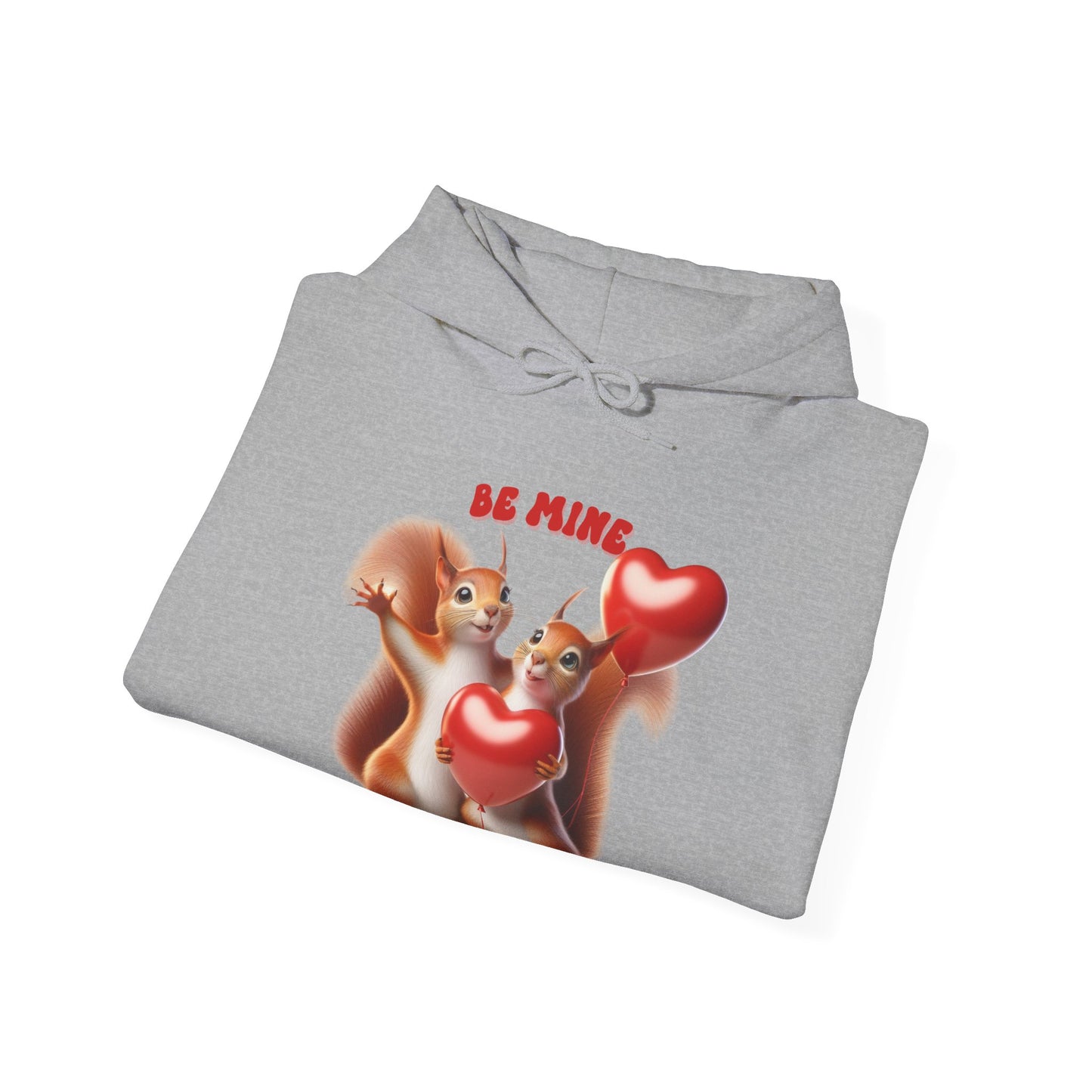 Nutty for You: "Be Mine" Squirrel Couple Love Heart Hoodie
