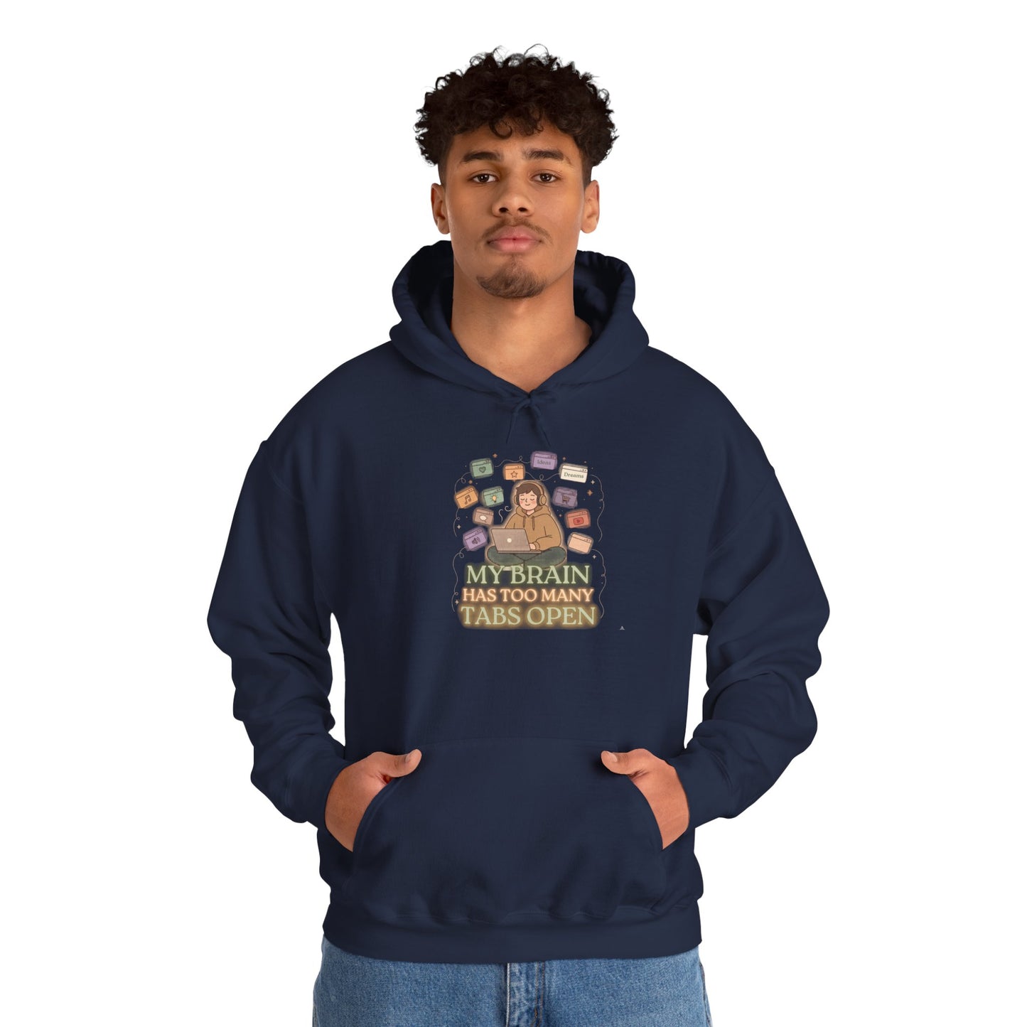 Dopamine at Midnight | ADHD Lofi Glow Aesthetic Hoodie