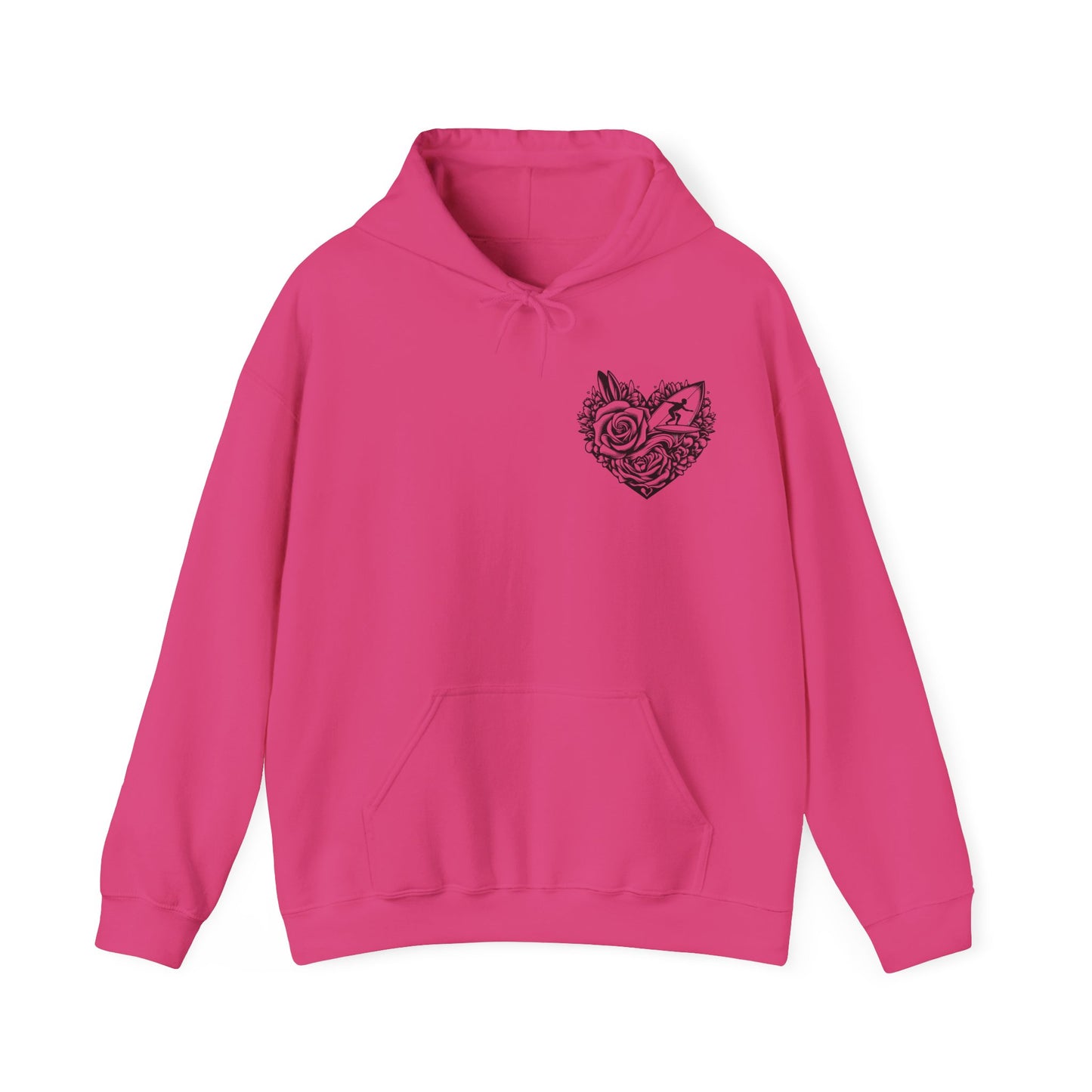 Viral Light Pink Fox Heart Hoodie - Cute Embroidered Animal Unisex Sweatshirt