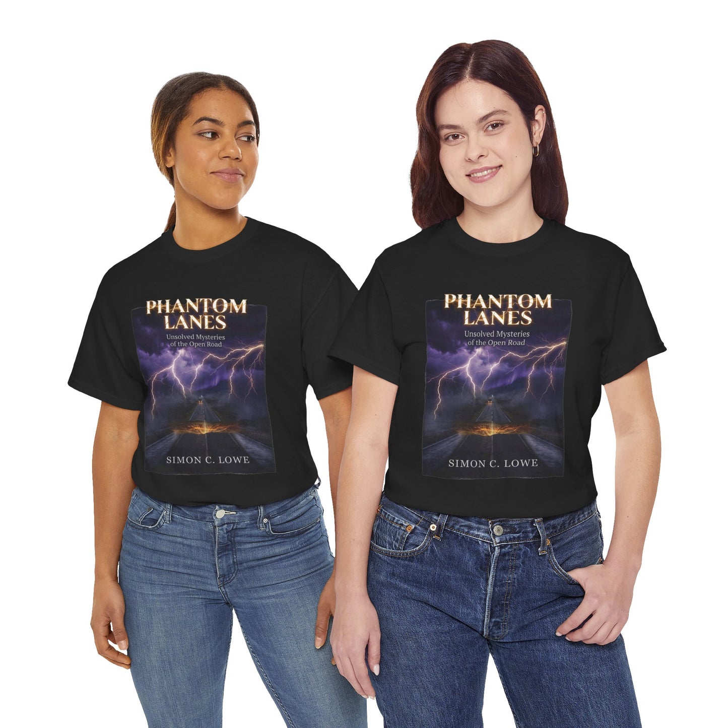 Phantom Lanes: Unsolved Mysteries of the Open Road Graphic T-Shirt