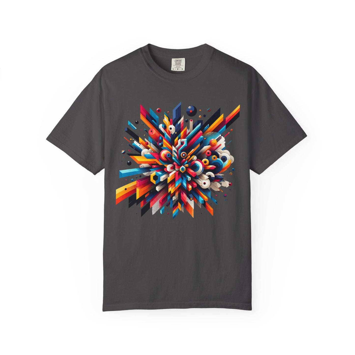 Abstract Art Energy Shirt | Comfort Colors 1717 | Vibrant Geometric Explosion Tee | Soft Washed Garment Dyed Cotton | Artistic Streetwear
