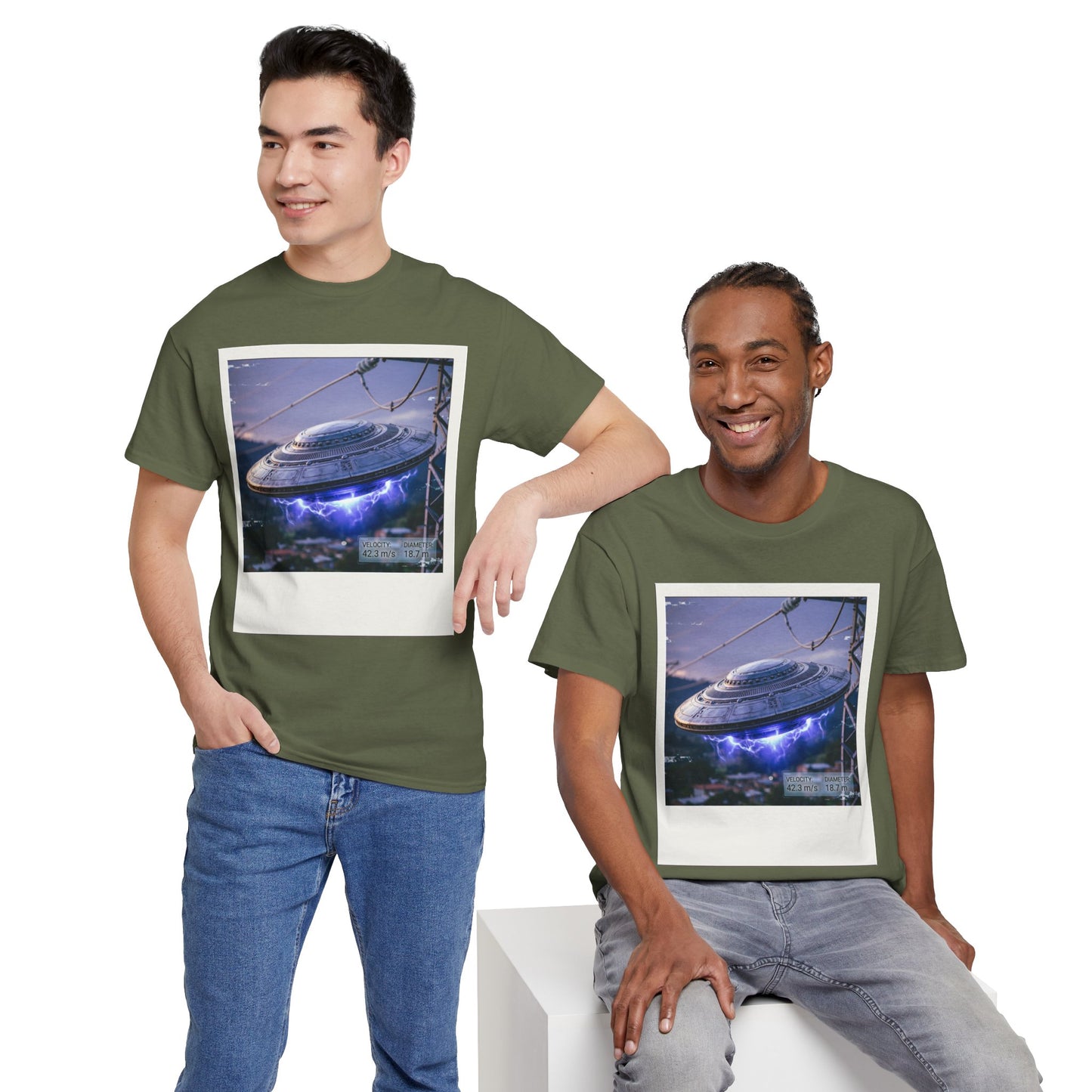UFO Evidence T-Shirt | Retro Polaroid Alien Sighting Photo