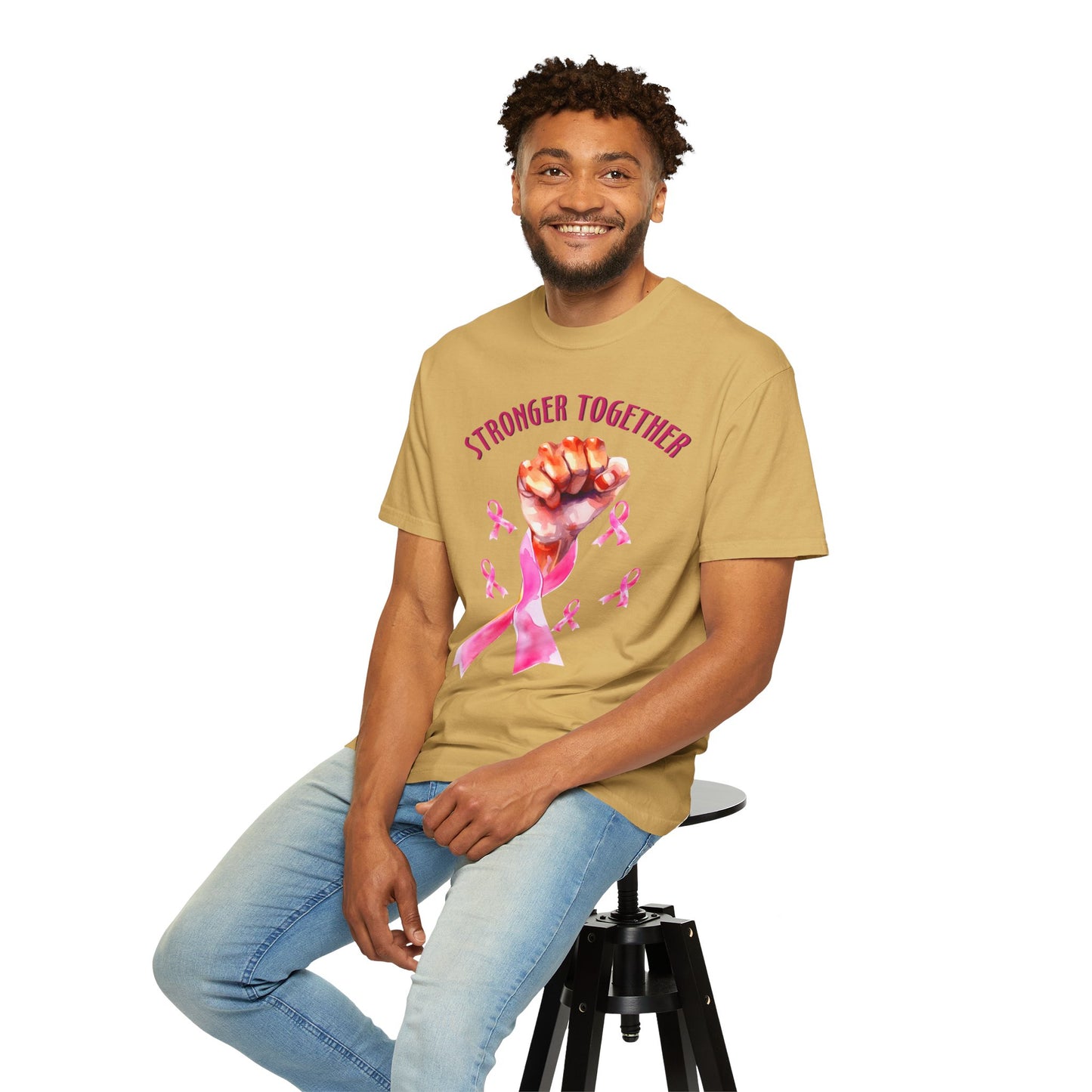 Empower Unity: Breast Cancer "Stronger Together" Comfort Colors Tee