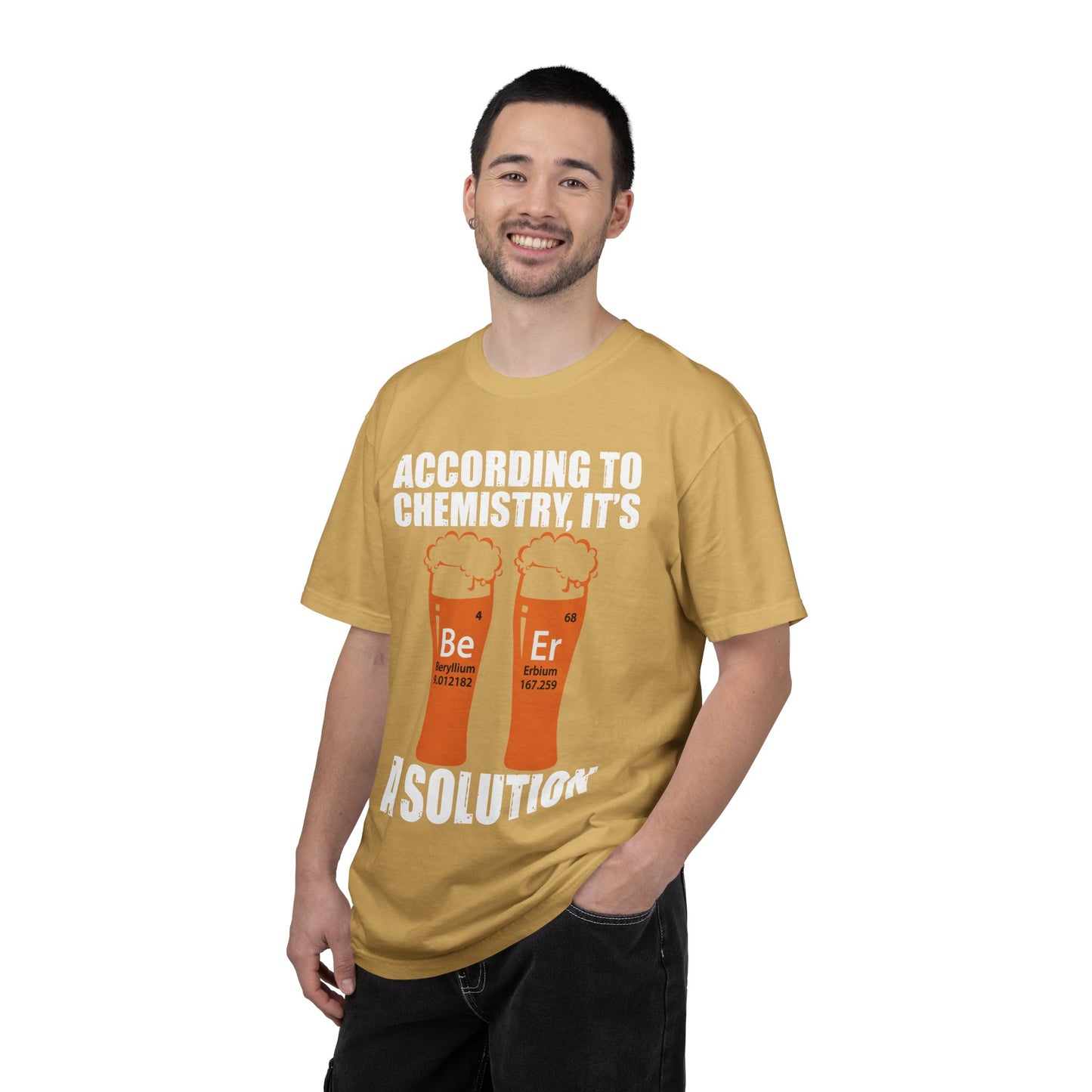 Viral Science BeEr Chemistry T-Shirt - Periodic Table Elements Graphic Comfort Colors Ring Spun Cotton Tee - Gift for Science Nerds