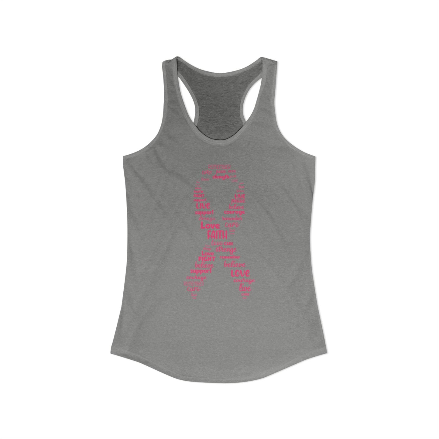 Empowerment Pink Ribbon Tank Top | Cancer Awareness Racerback | "Hope & Strength" Survivor Shirt