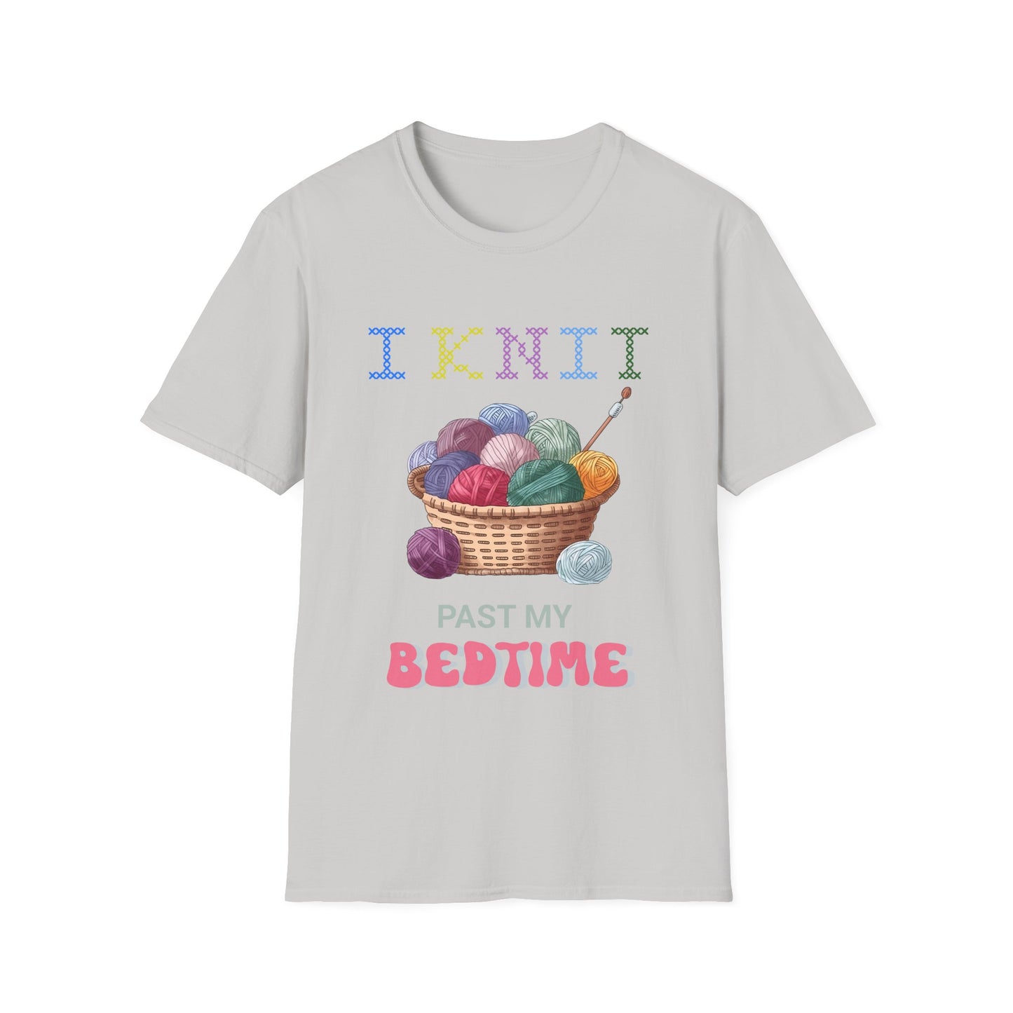I Knit Past My Bedtime – Funny Yarn Lover T‑Shirt for Obsessive Night‑Owl Knitters