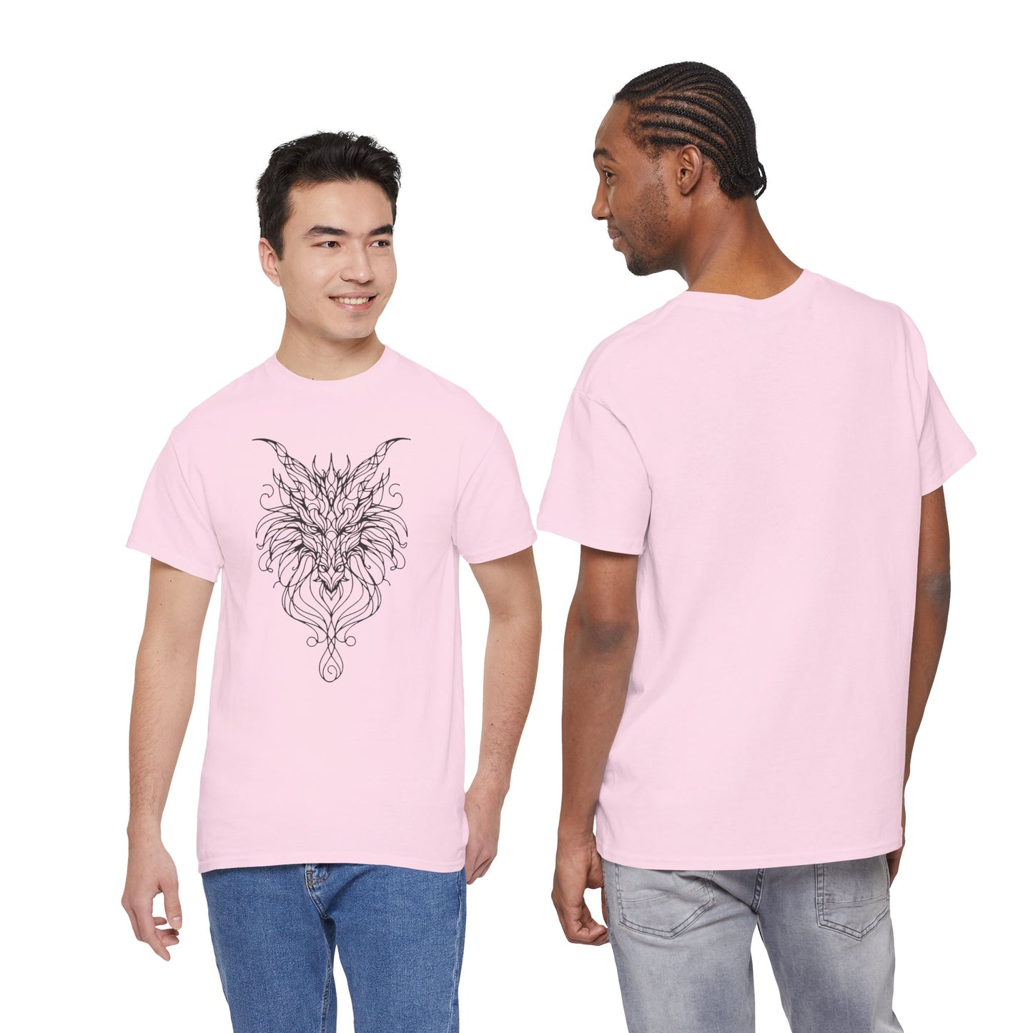 Dragon Line Art Shirt | Mythical Creature Sketch Tee | Minimalist Tattoo Style Top | Intricate Fantasy Art Gift | Unisex White T-Shirt