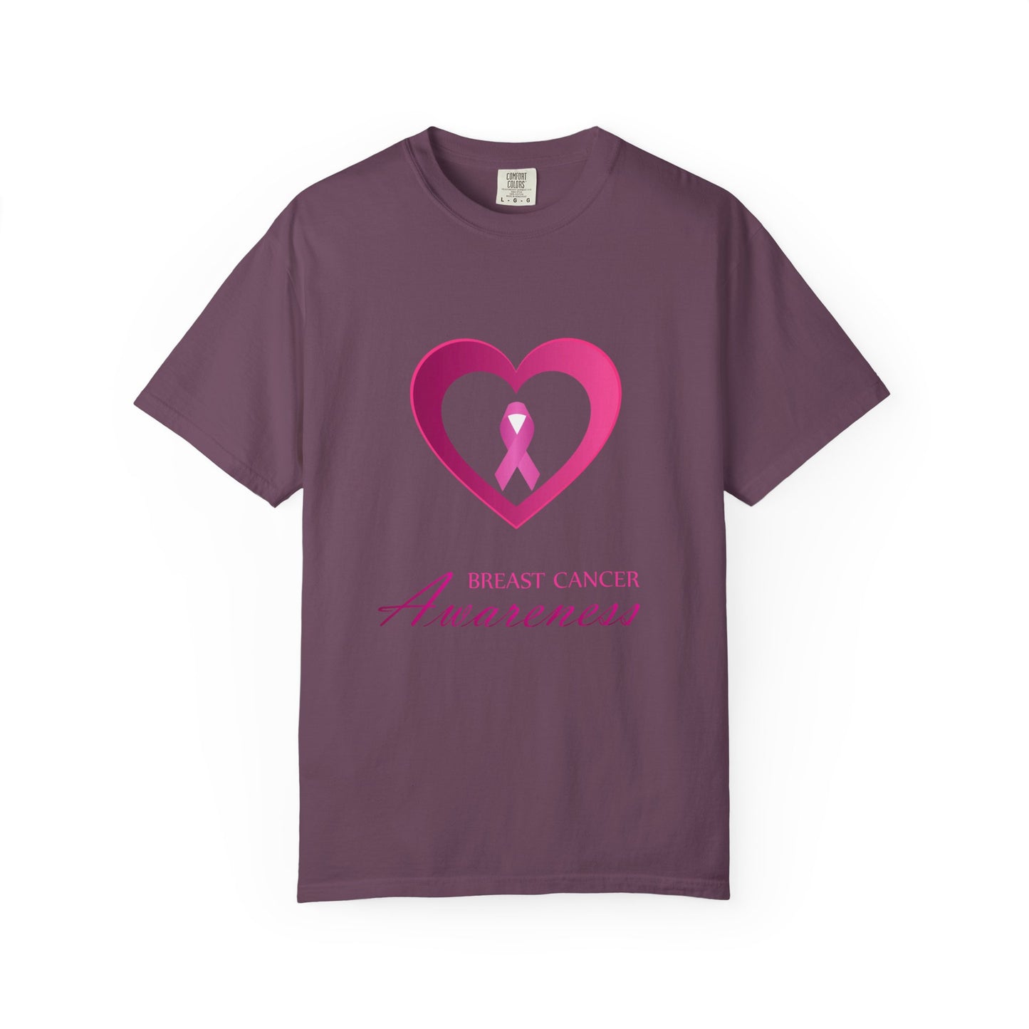 Breast Cancer Awareness heart & ribbon