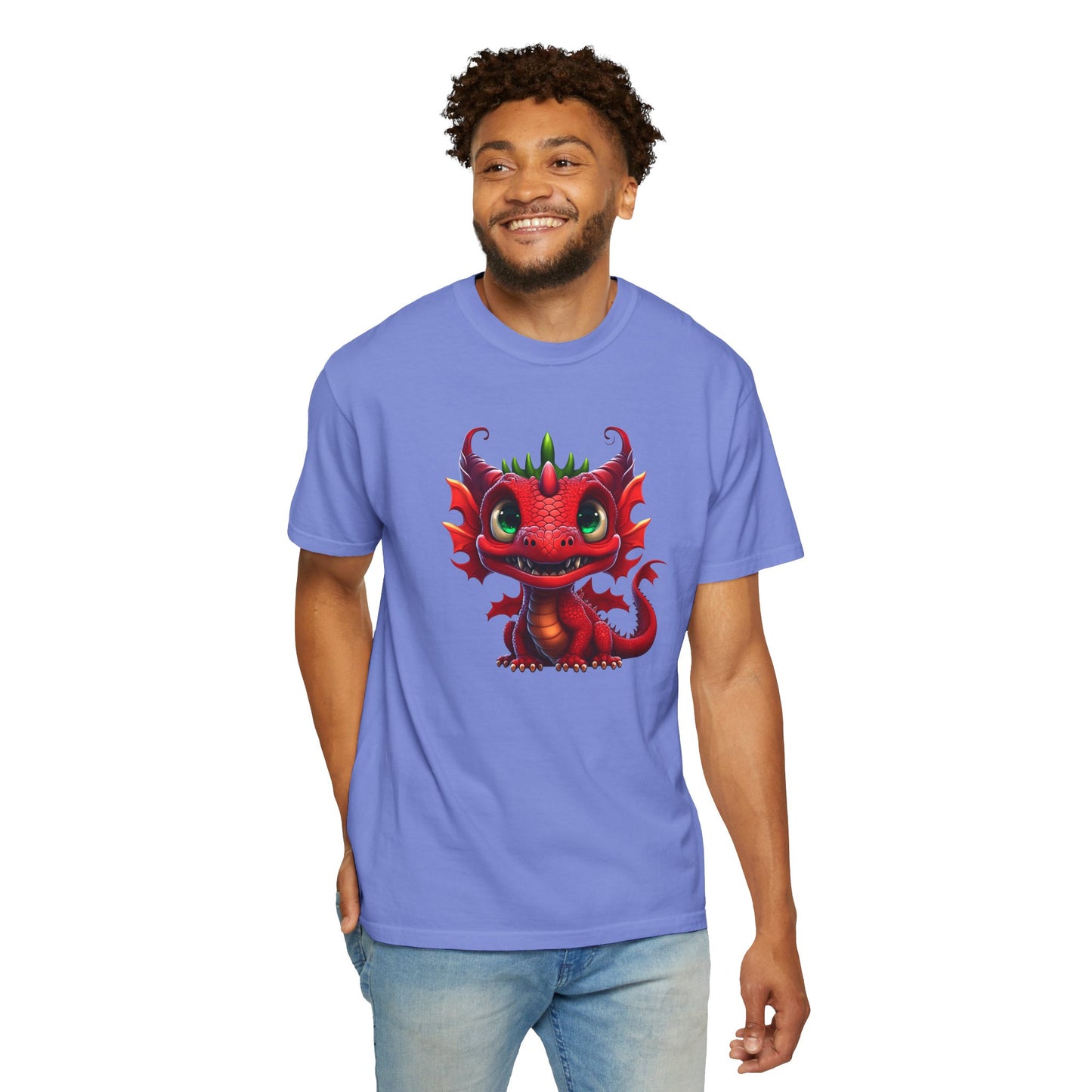 Playful Dragon Delight - Unique Cartoon-Style Dragon T-Shirt Design for Fun and Fantasy Lovers