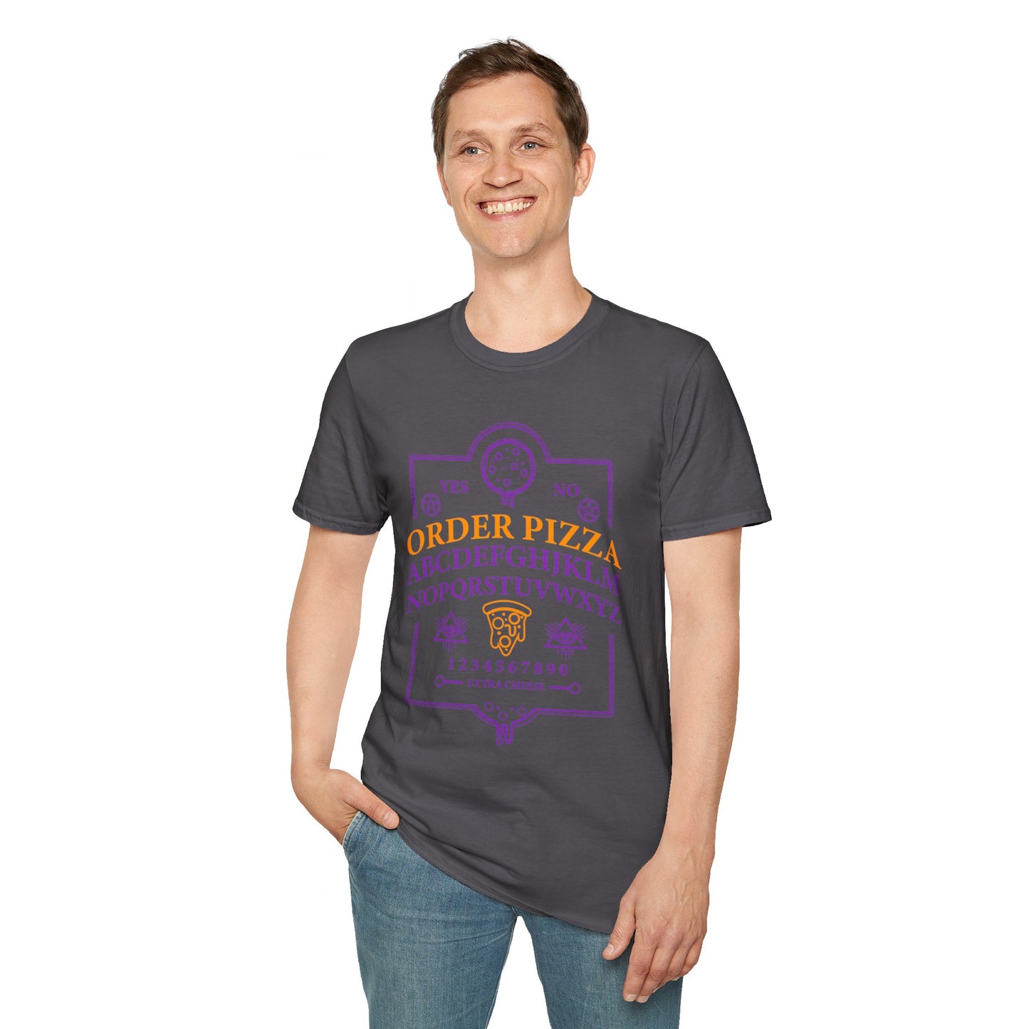 Mystic Pizza Ouija - Unique Spooky Halloween T-Shirt |