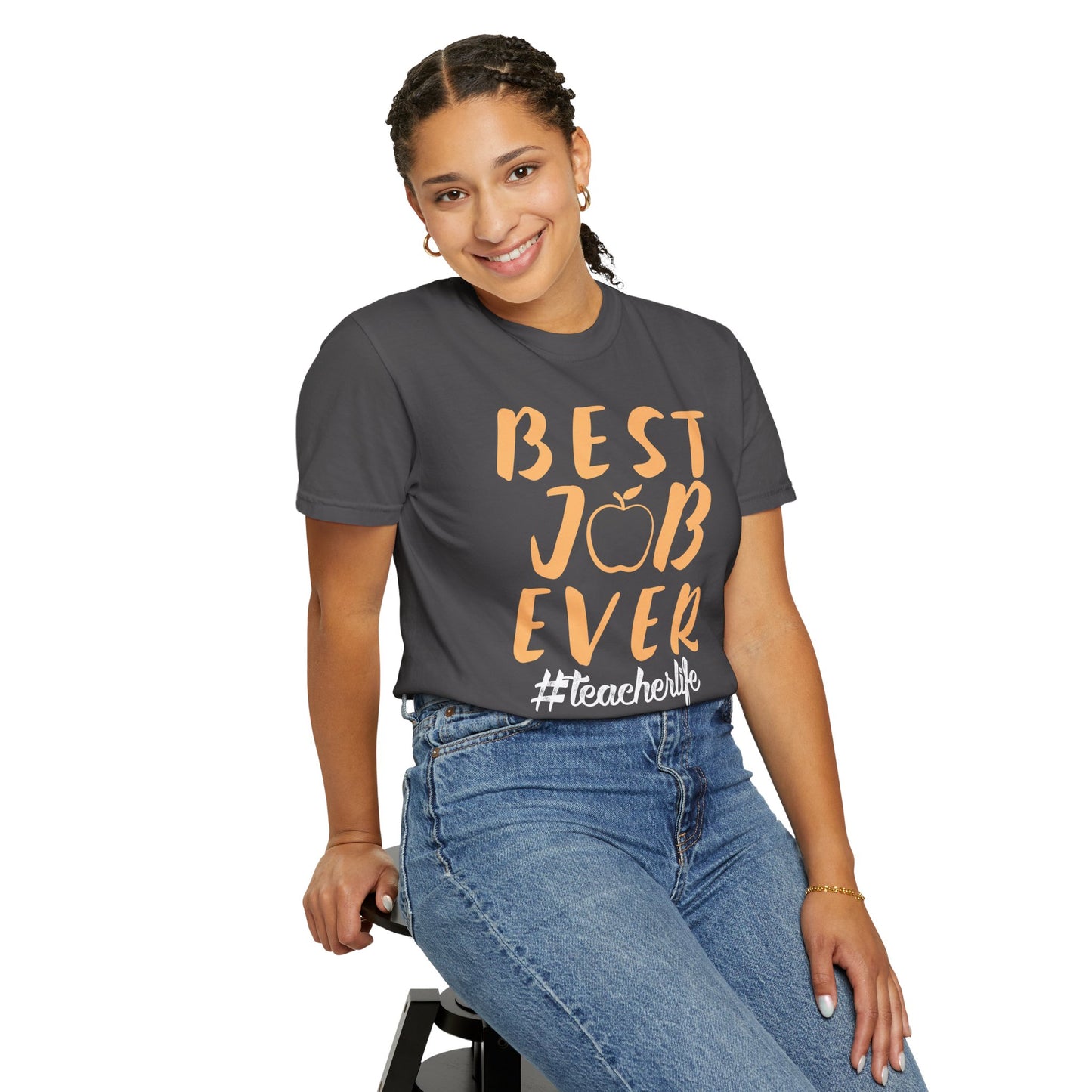 Best Job Ever - Inspirational T-Shirt with Apple Design teachers life