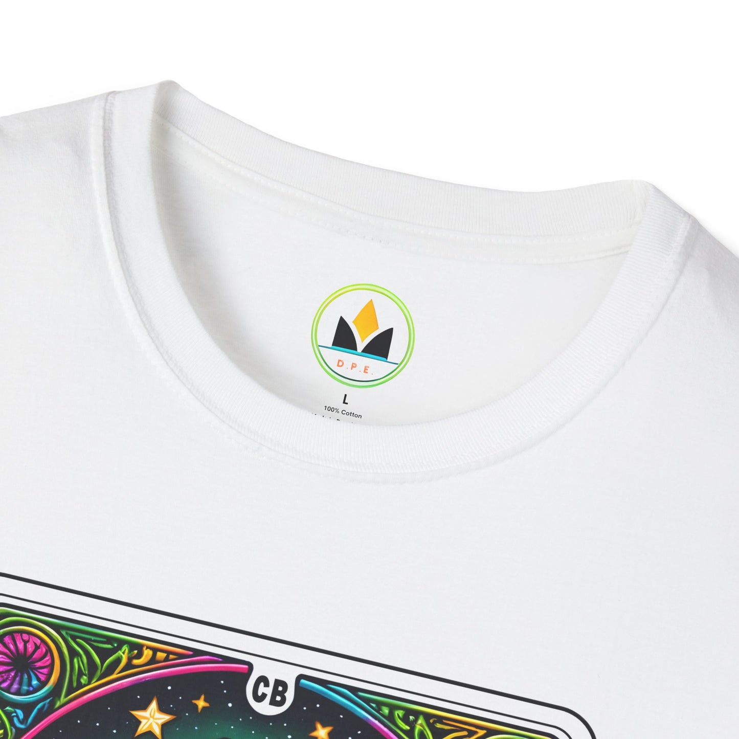 Psychedelic “Cannabitch” Tarot Skeleton T‑Shirt – Trippy Rainbow Weed Art for Stoner Queens