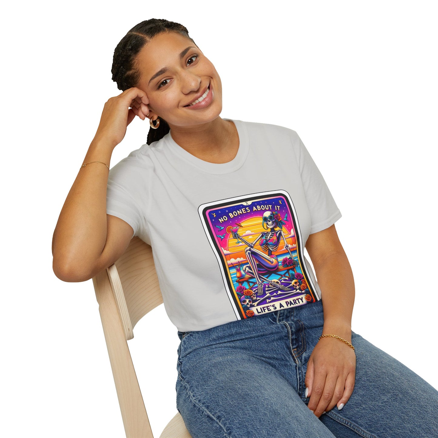 No Bones About It - Life’s A Party: Skeleton Beach Party Halloween T-Shirt