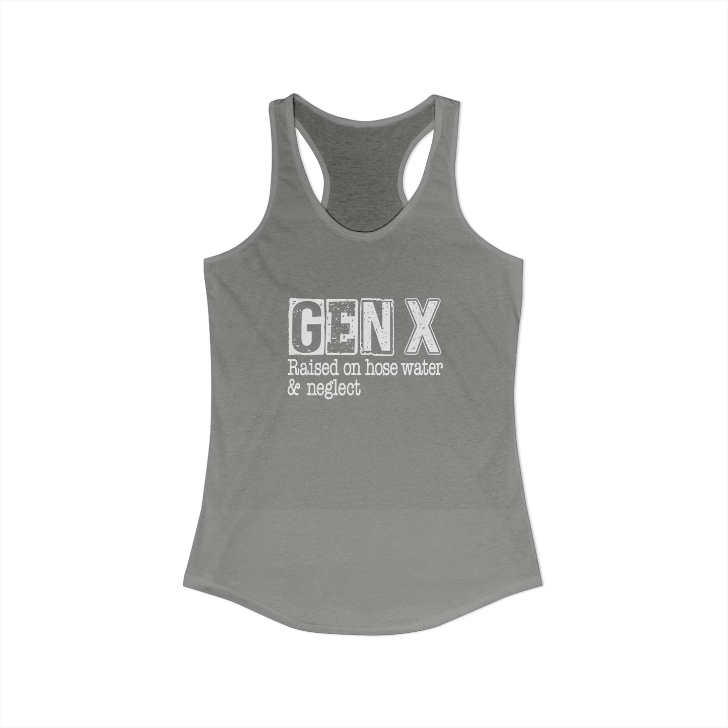 Viral title  Gen X Tank Top – “Raised on Hose Water & Neglect” Retro Nostalgia Sarcasm Tee