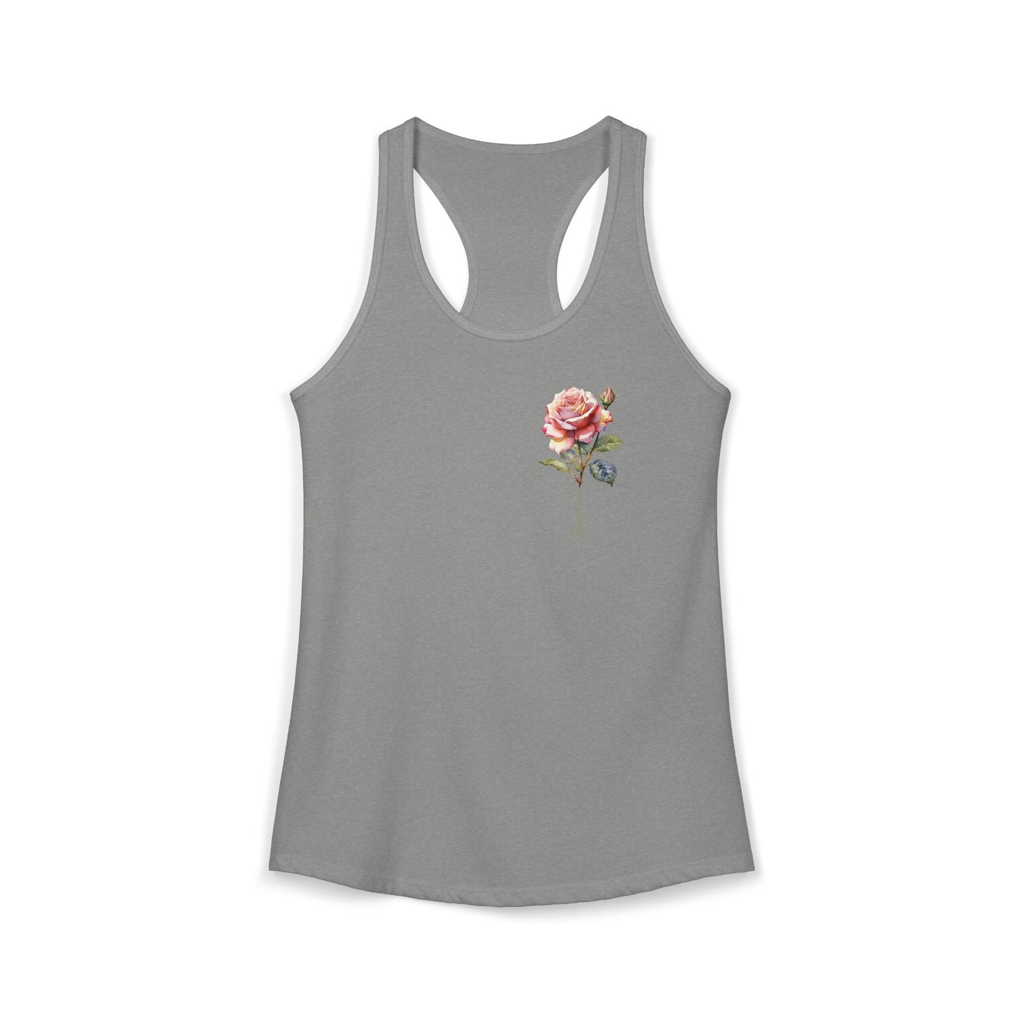 June Birth Flower Elegance - Women’s Artistic Rose Tank Top