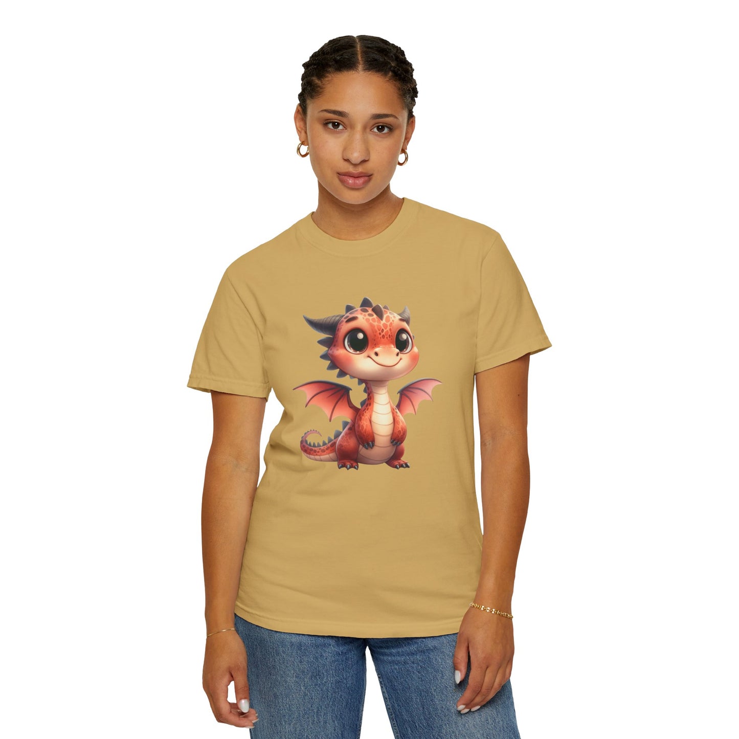 Playful Whimsy Dragon - Unique Cartoon-Style Dragon T-Shirt Design for Fun and Fantasy Lovers