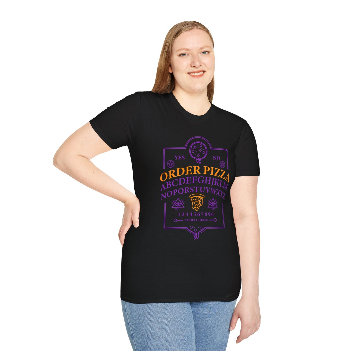 Mystic Pizza Ouija - Unique Spooky Halloween T-Shirt |