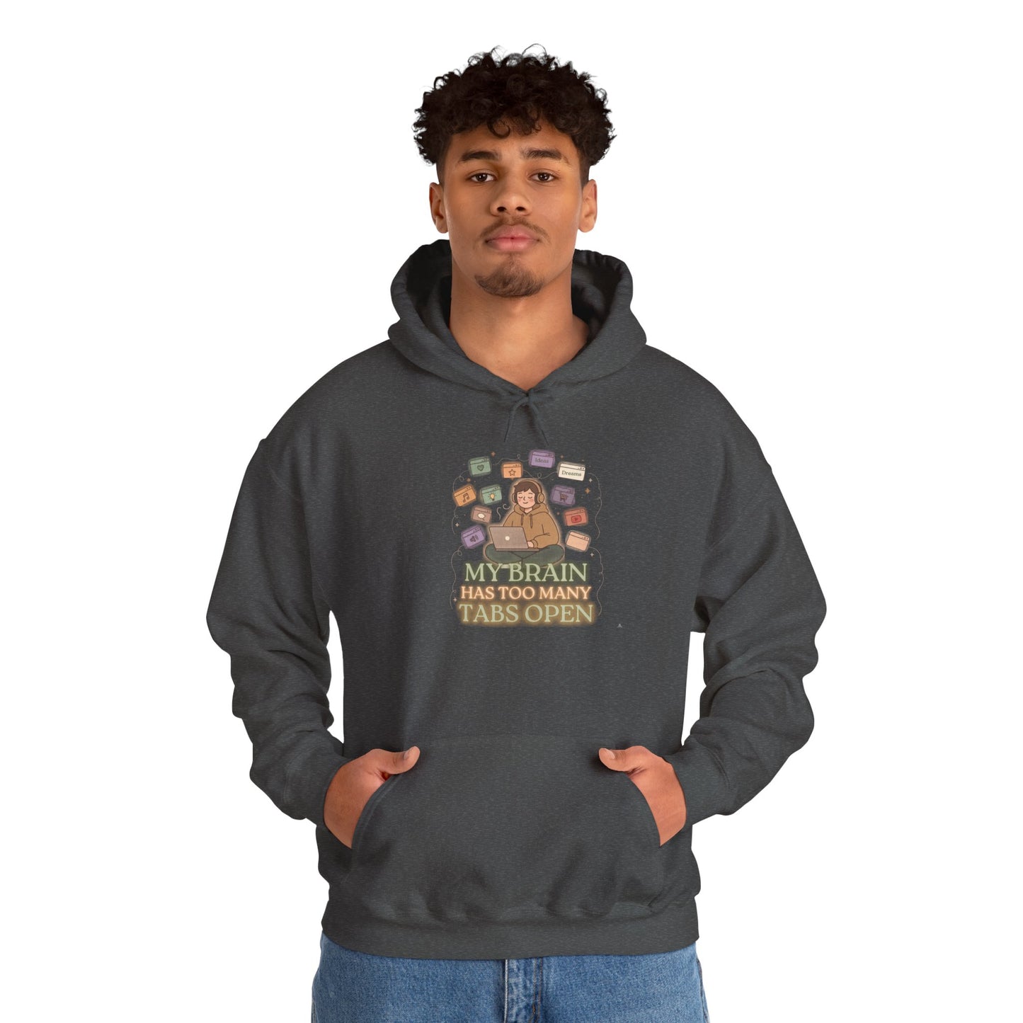 Dopamine at Midnight | ADHD Lofi Glow Aesthetic Hoodie