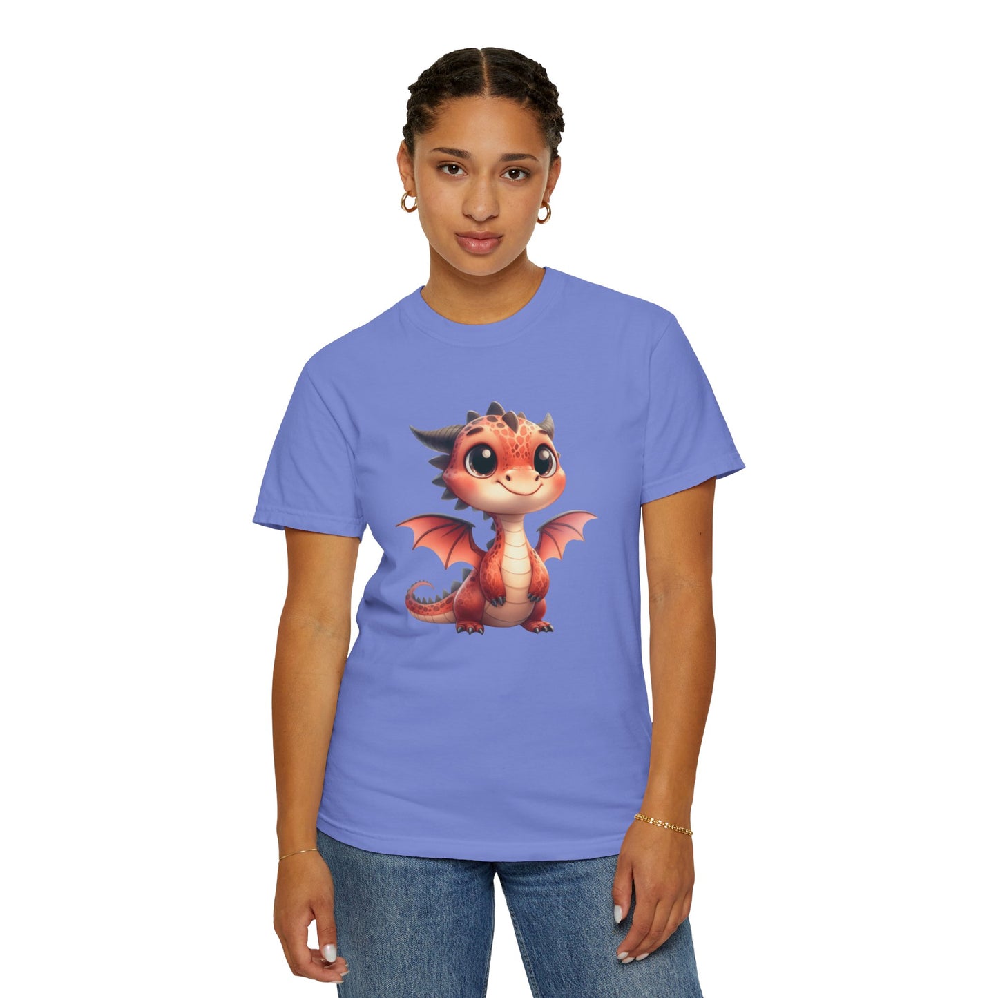 Playful Whimsy Dragon - Unique Cartoon-Style Dragon T-Shirt Design for Fun and Fantasy Lovers