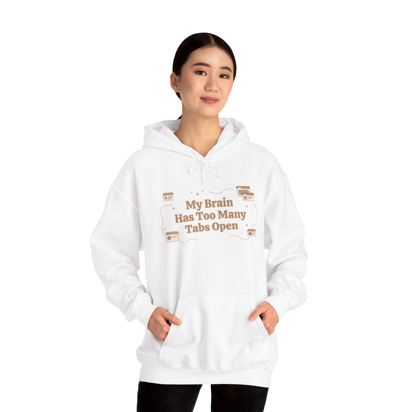 My Brain Has Too Many Tabs Open | Cozy Lofi Oversized Hoodie