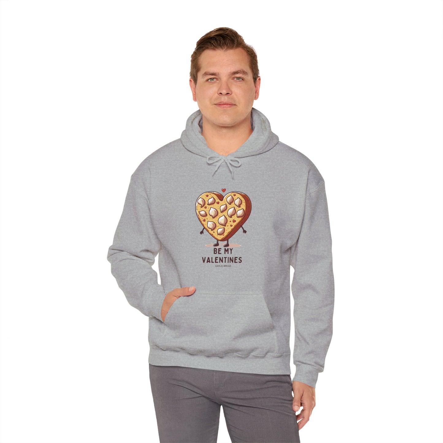 Love at First Bite: Funny Garlic Bread Heart Valentine's Hoodie