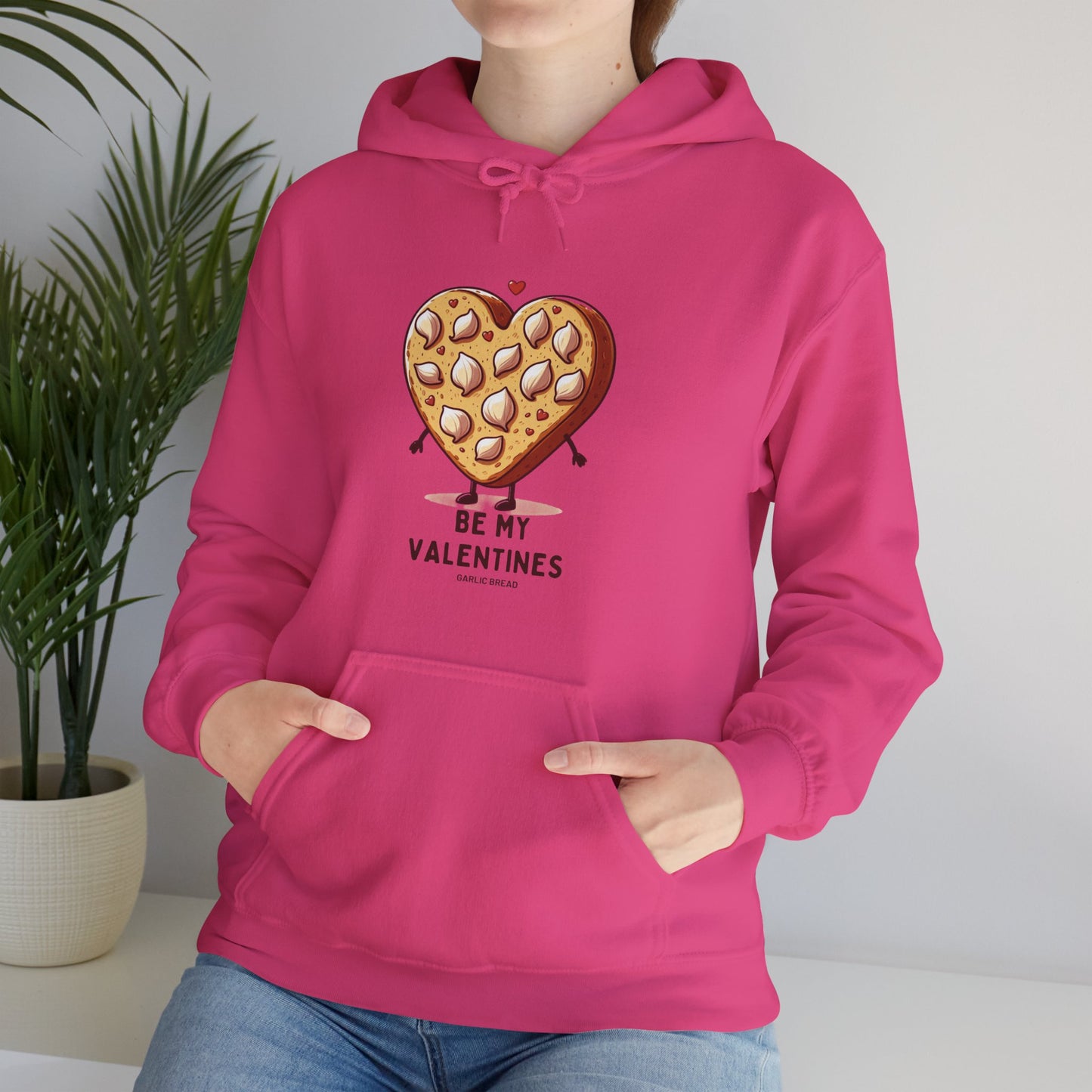 Love at First Bite: Funny Garlic Bread Heart Valentine's Hoodie