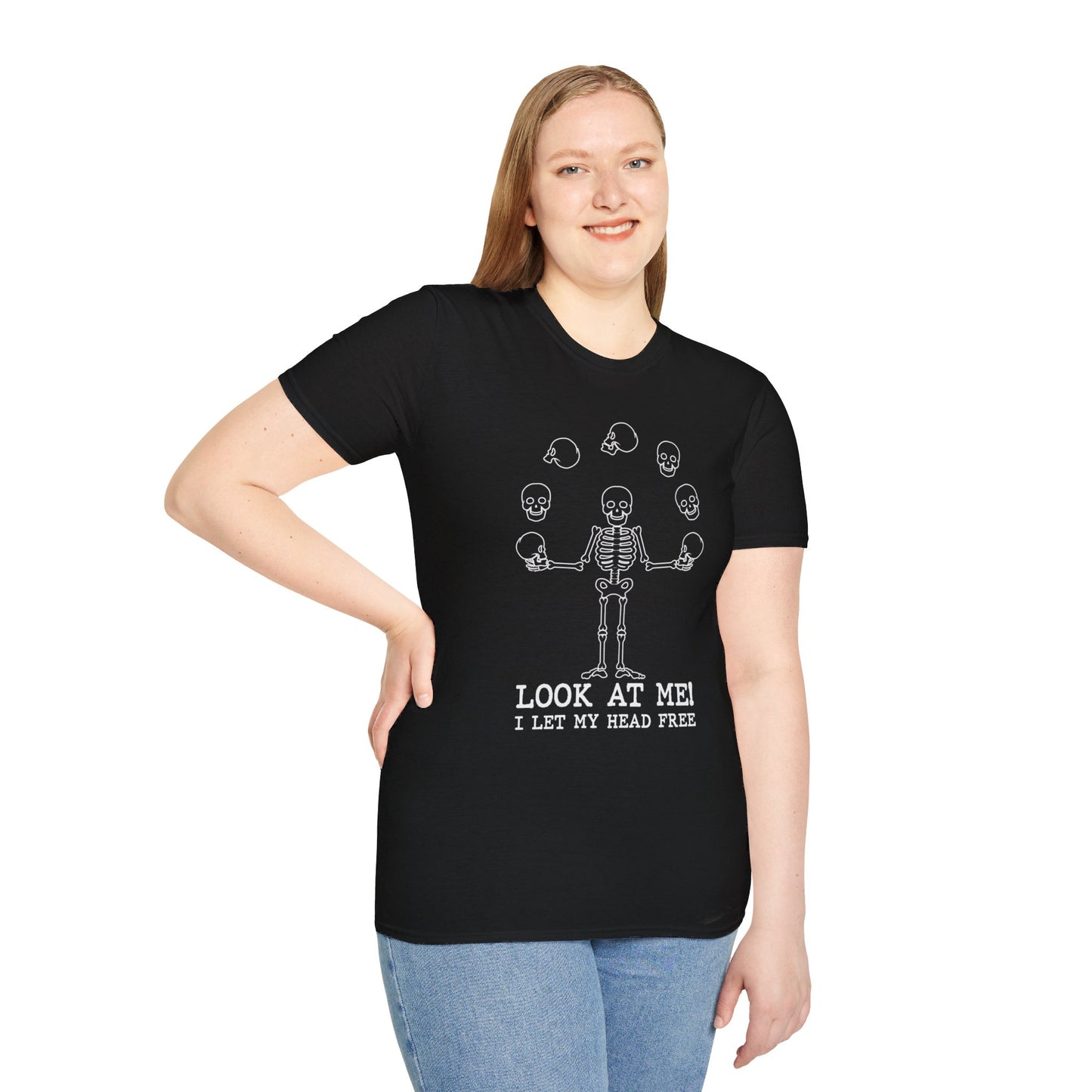 Playful Skeleton - Unique Spooky Halloween Tee