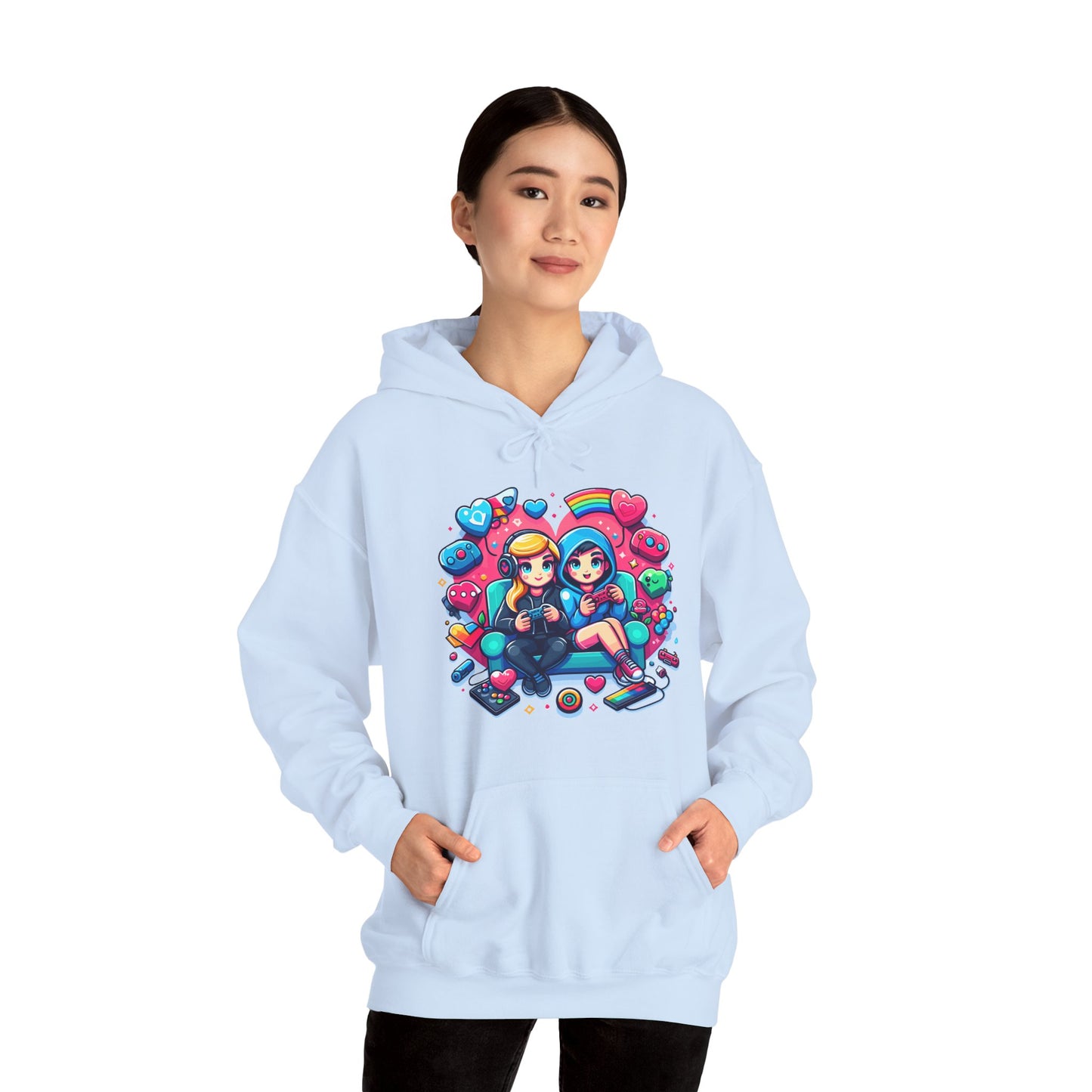 Retro Kawaii Gamer Girl Hoodie | Cute Anime Aesthetic Streetwear