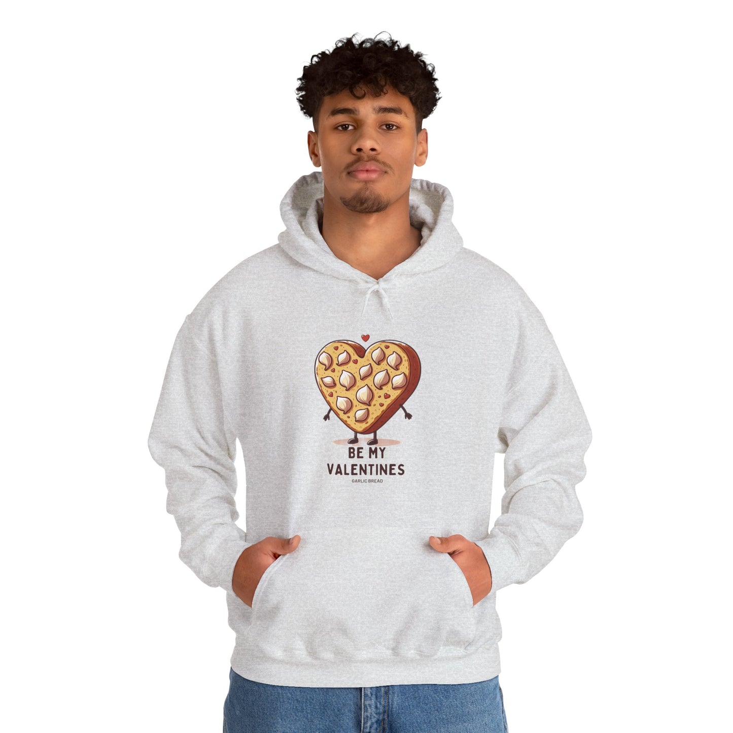 Love at First Bite: Funny Garlic Bread Heart Valentine's Hoodie