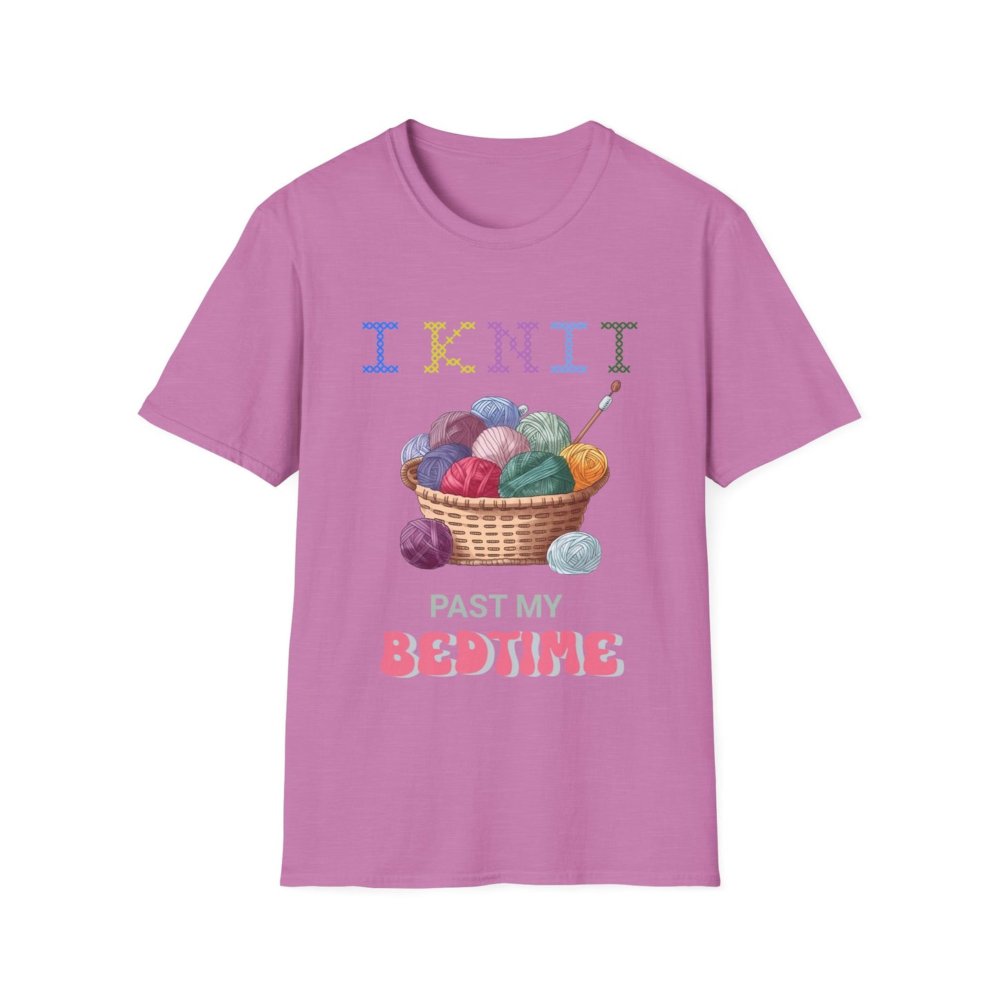 I Knit Past My Bedtime – Funny Yarn Lover T‑Shirt for Obsessive Night‑Owl Knitters