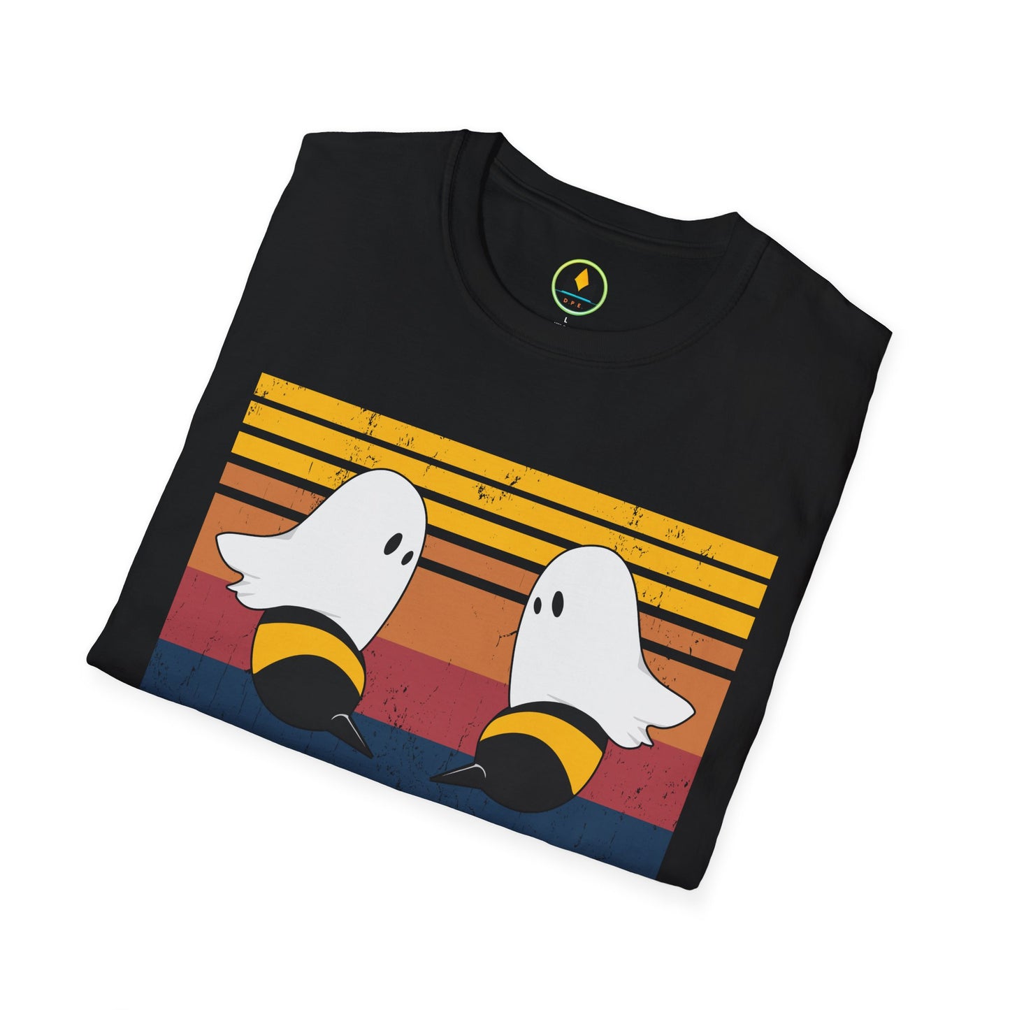 BOO BEES Retro Ghost‑Bee T‑Shirt – Funny Halloween Pun Tee for Spooky Season