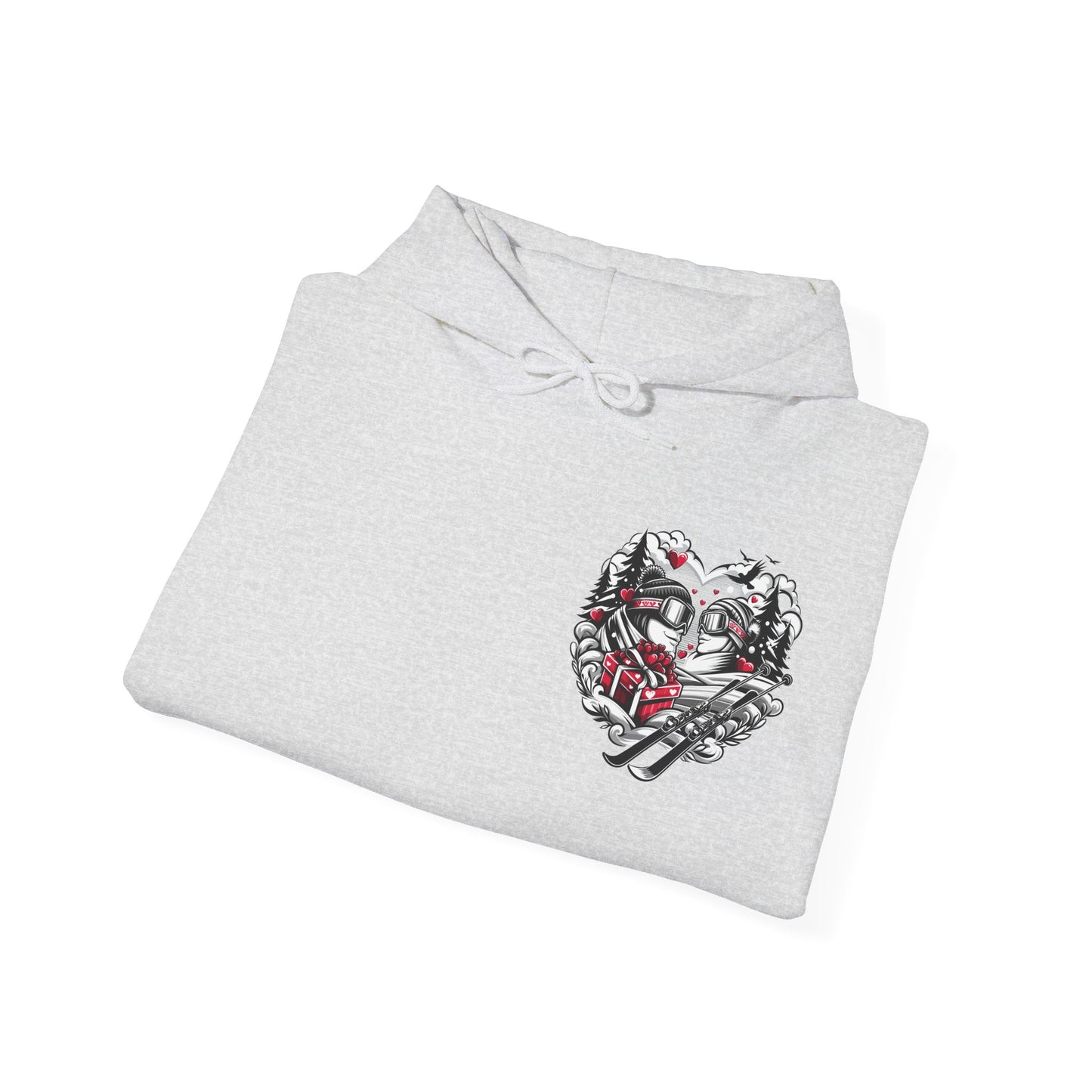 Love on the Slopes" Ski Couple Hoodie | Matching Winter Retreat Sweatshirt | Romantic Après-Ski Gift