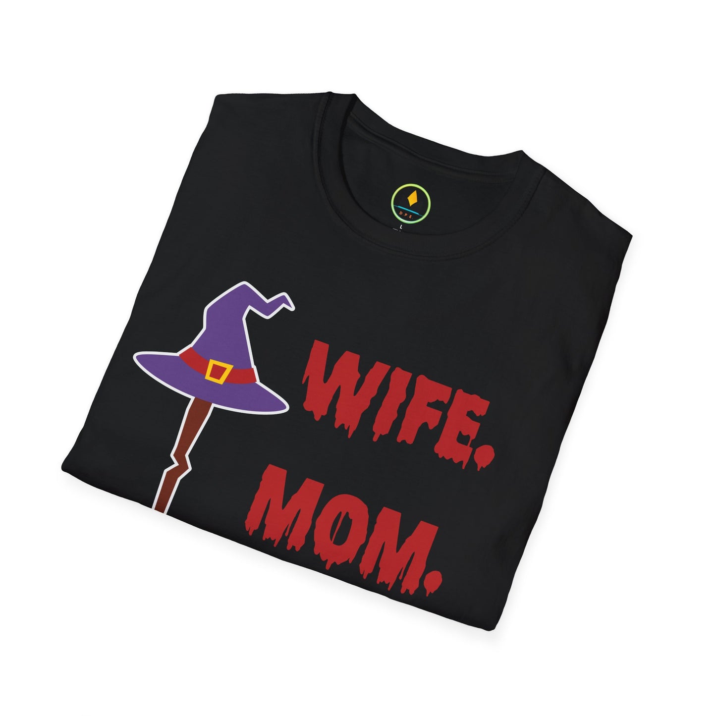 Spooky ‘Wife. Mom. Witch.’ Halloween Tee - Fun & Festive Holiday Apparel