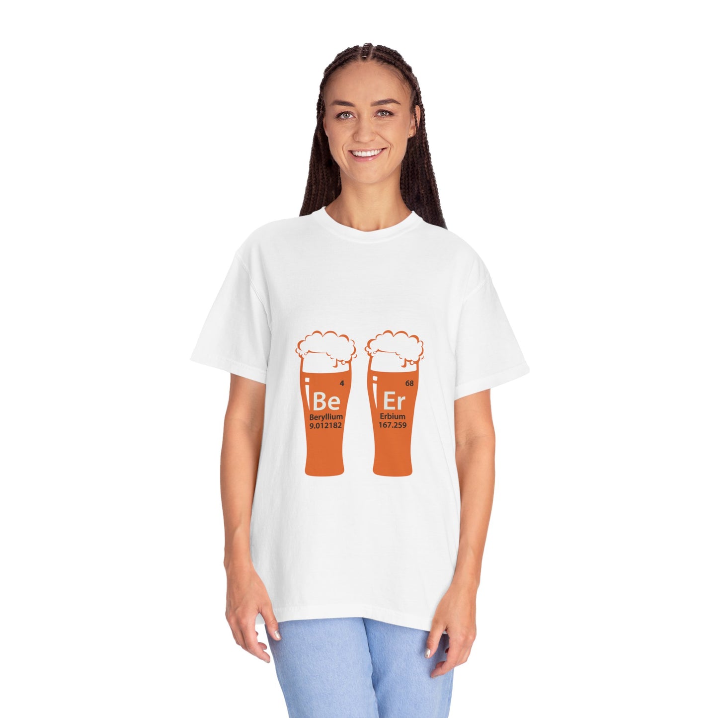 Viral Science BeEr Chemistry T-Shirt - Periodic Table Elements Graphic Comfort Colors Ring Spun Cotton Tee - Gift for Science Nerds