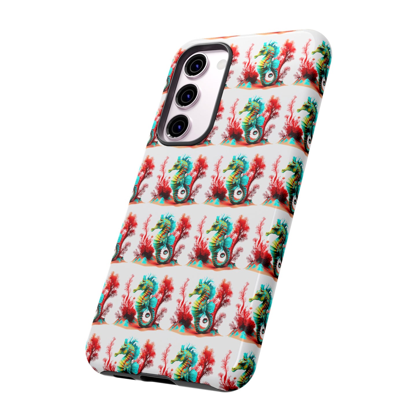 Vibrant Seahorse & Coral Reef - Artistic Mobile Phone hard Case