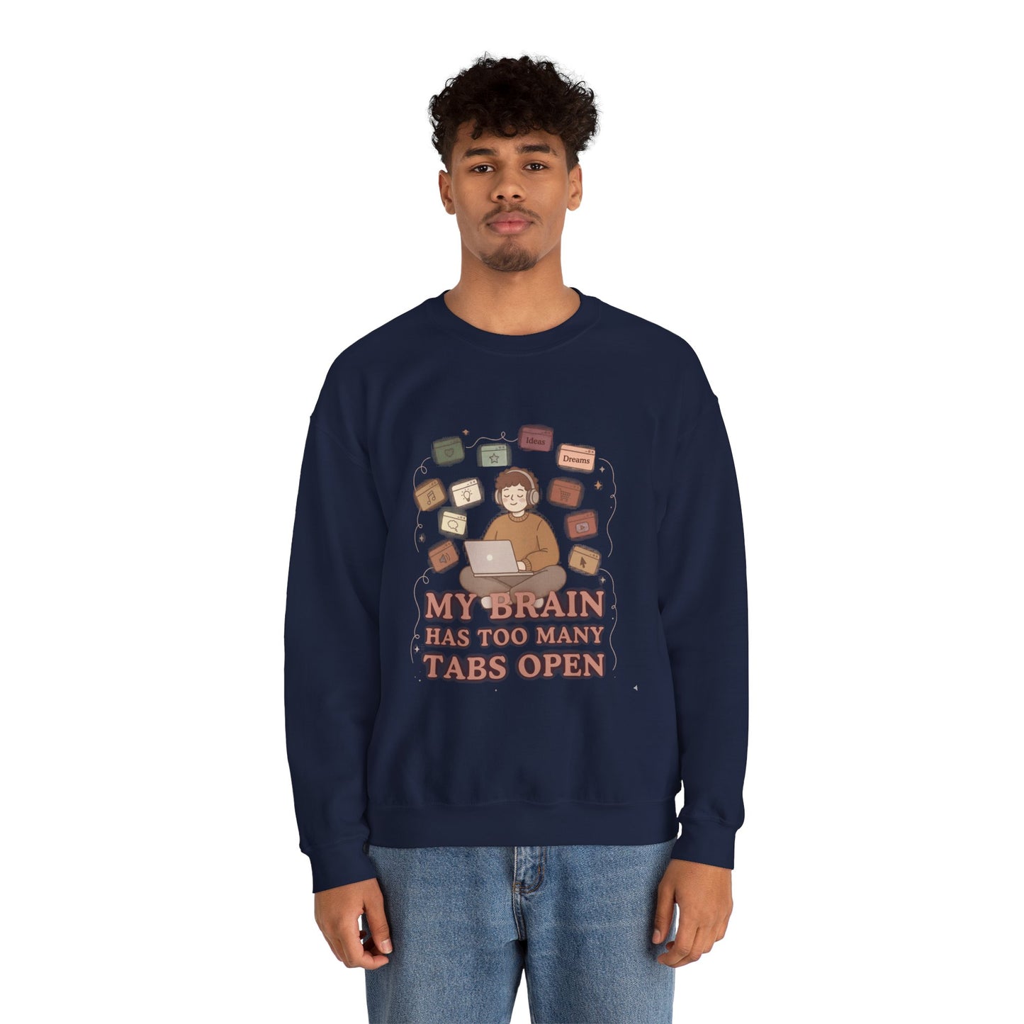 The "Balanced Chaos" Earth Tone ADHD Crewneck