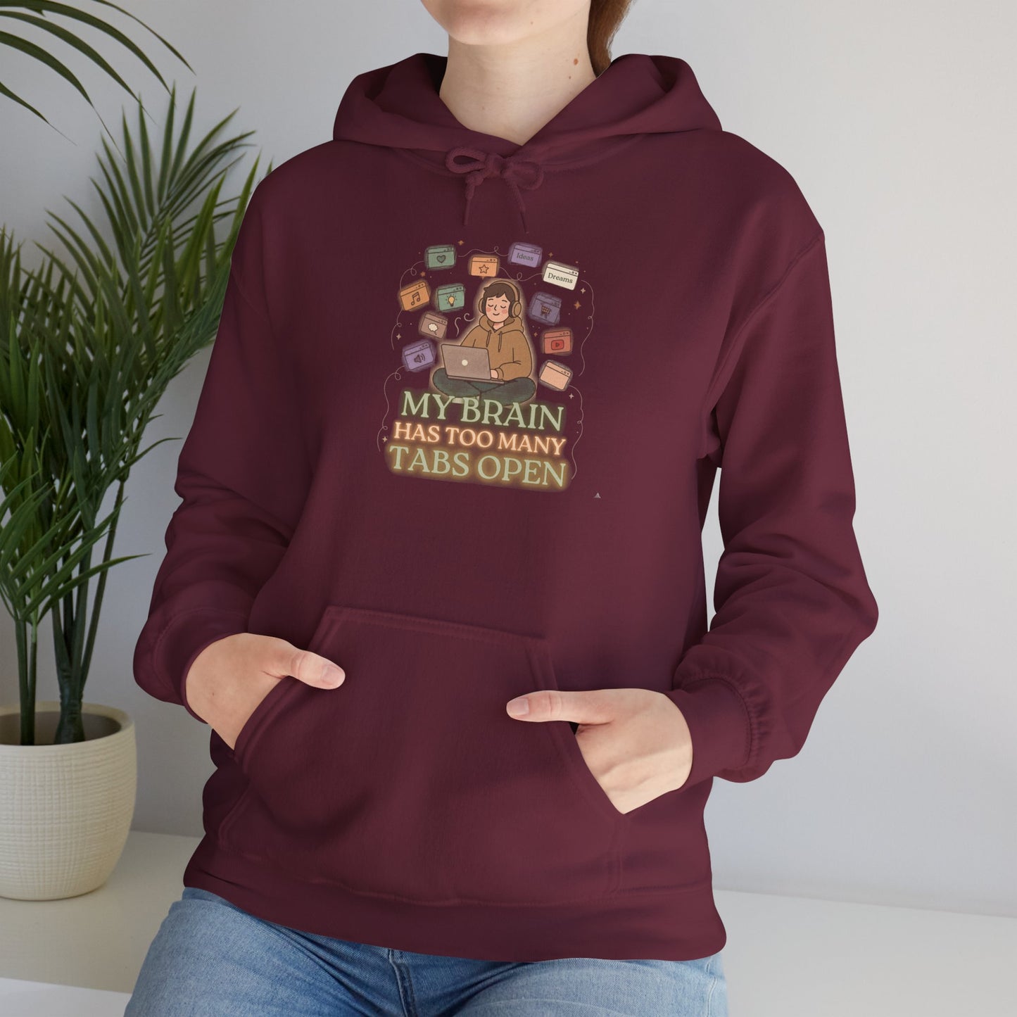 Dopamine at Midnight | ADHD Lofi Glow Aesthetic Hoodie