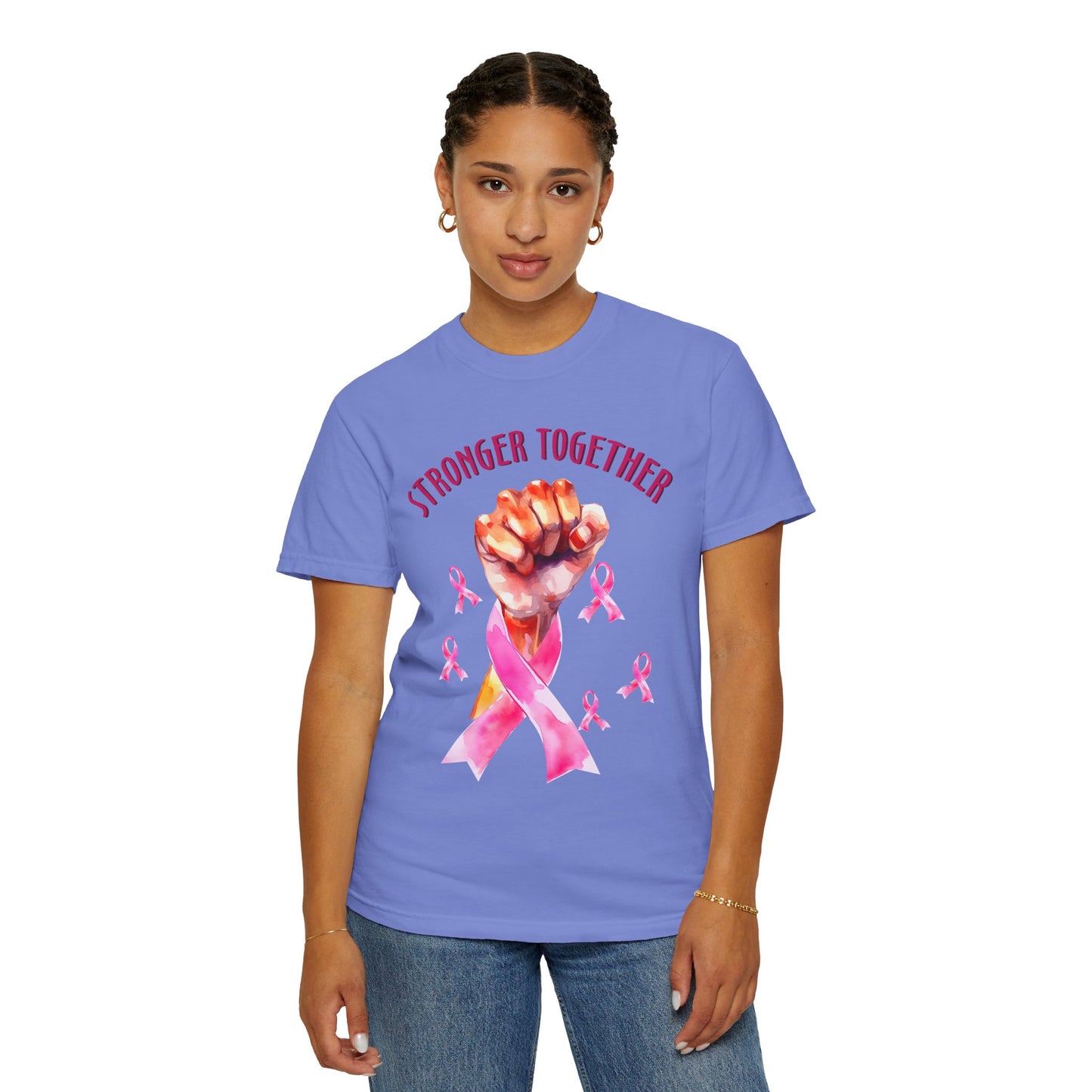 Empower Unity: Breast Cancer "Stronger Together" Comfort Colors Tee