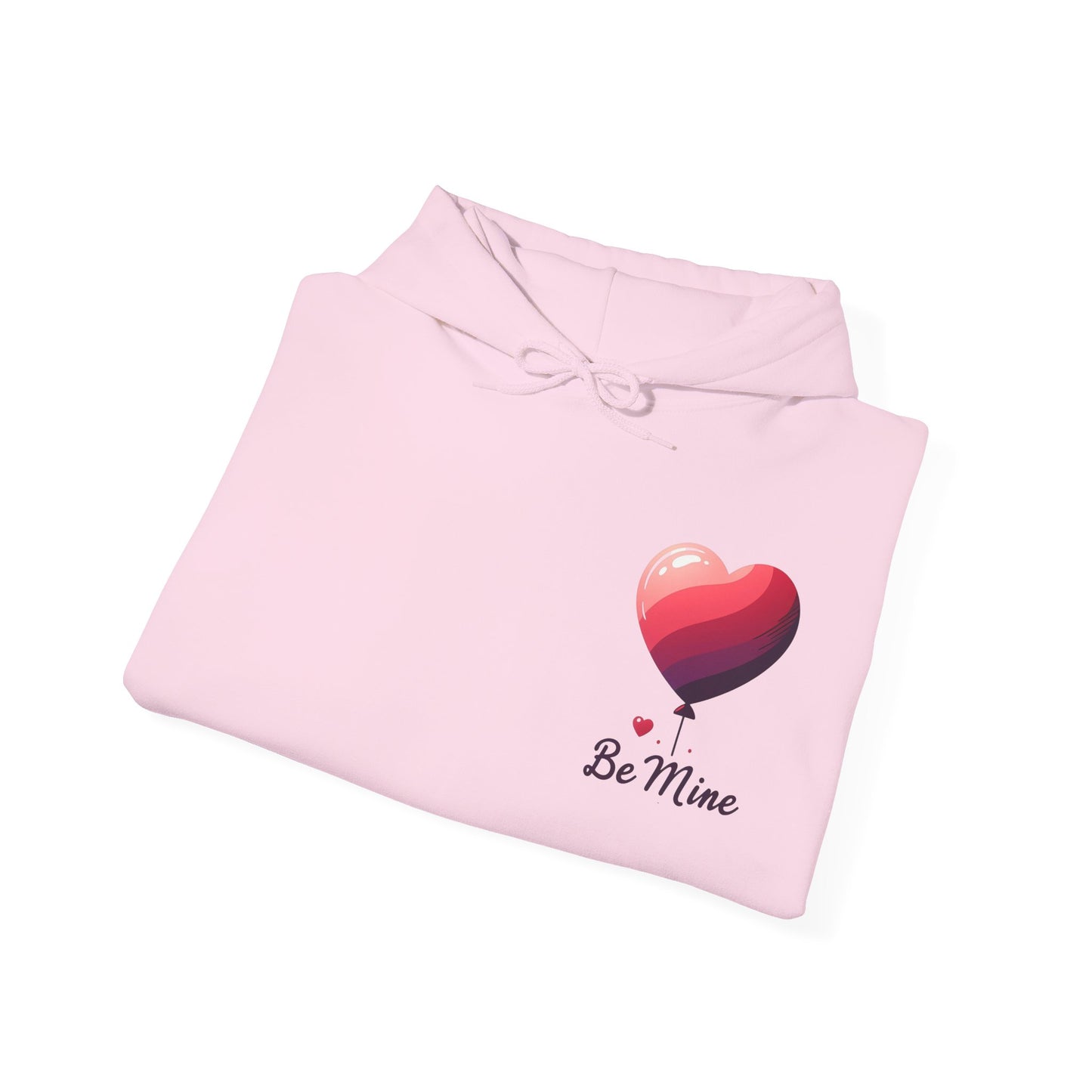 Minimalist Be Mine Valentine Heart Balloon Hoodie | Aesthetic Romantic Couple Sweatshirt