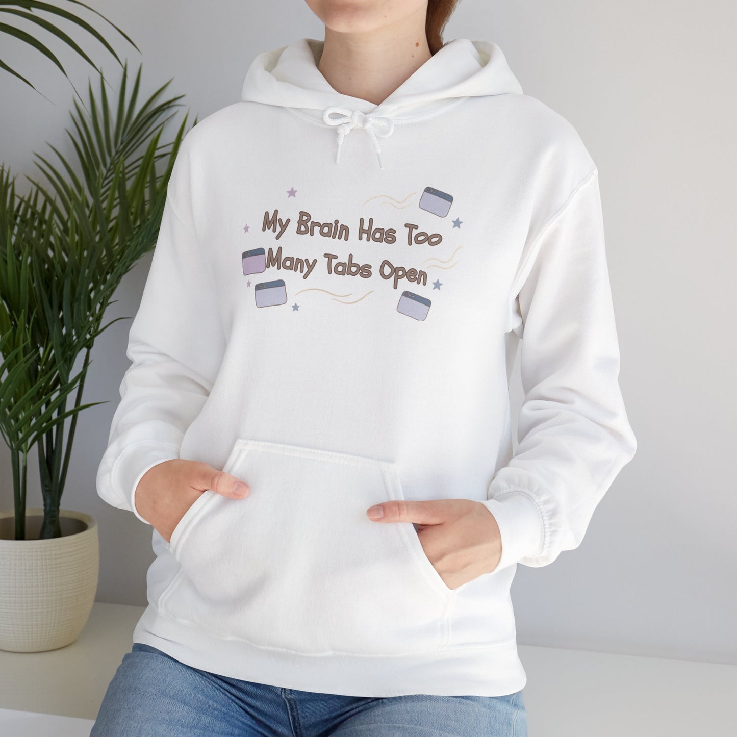ADHD Brain Under Construction | Cozy Retro Aesthetic Hoodie