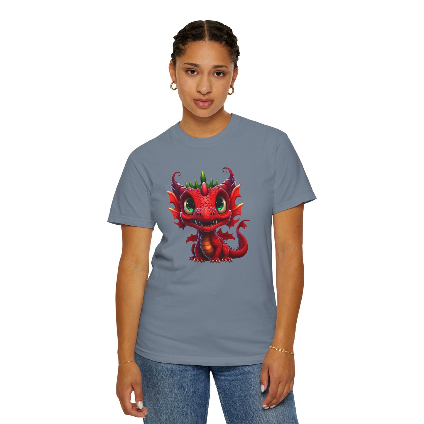 Playful Dragon Delight - Unique Cartoon-Style Dragon T-Shirt Design for Fun and Fantasy Lovers