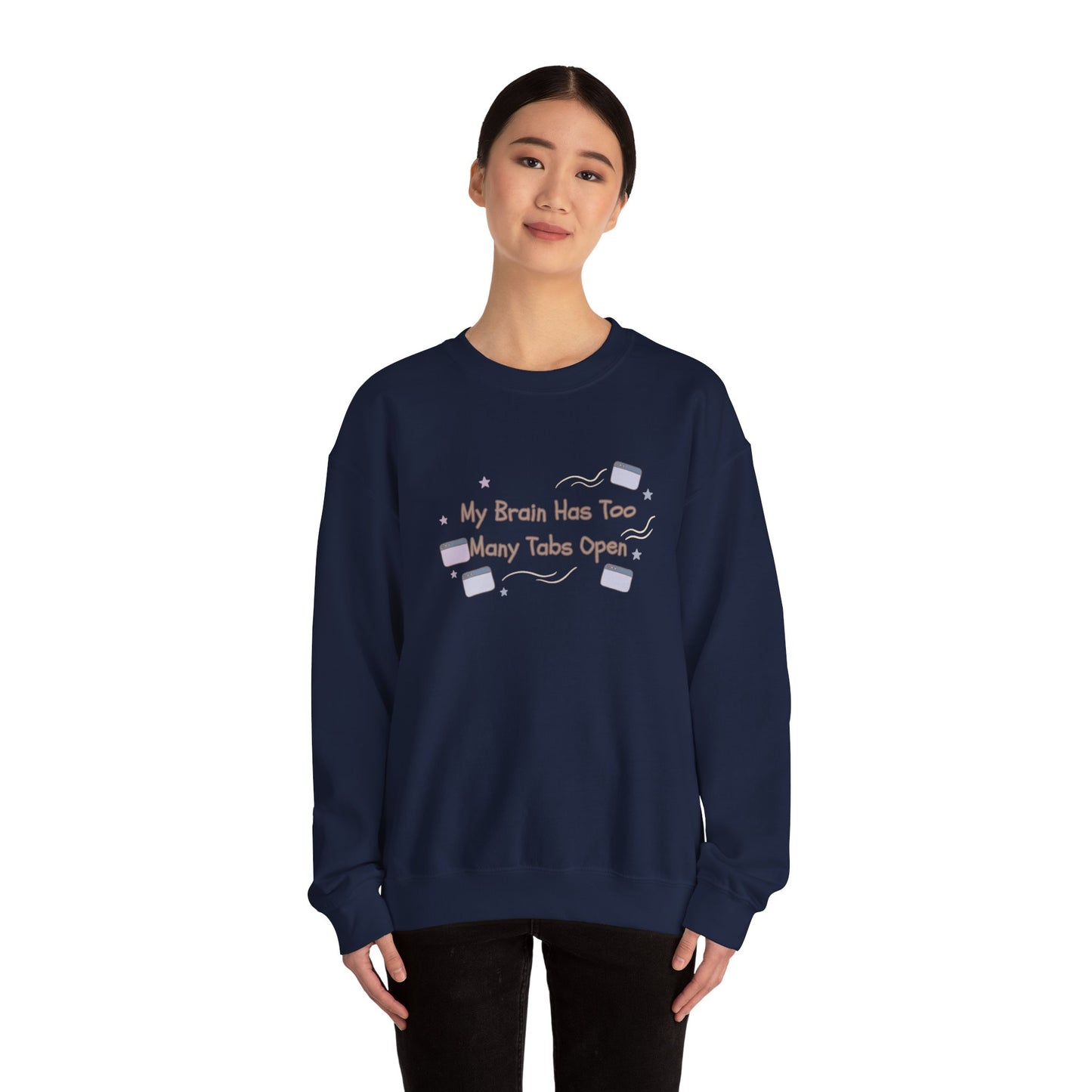 ADHD Brain Under Construction | Cozy Retro Aesthetic Sweatshirt