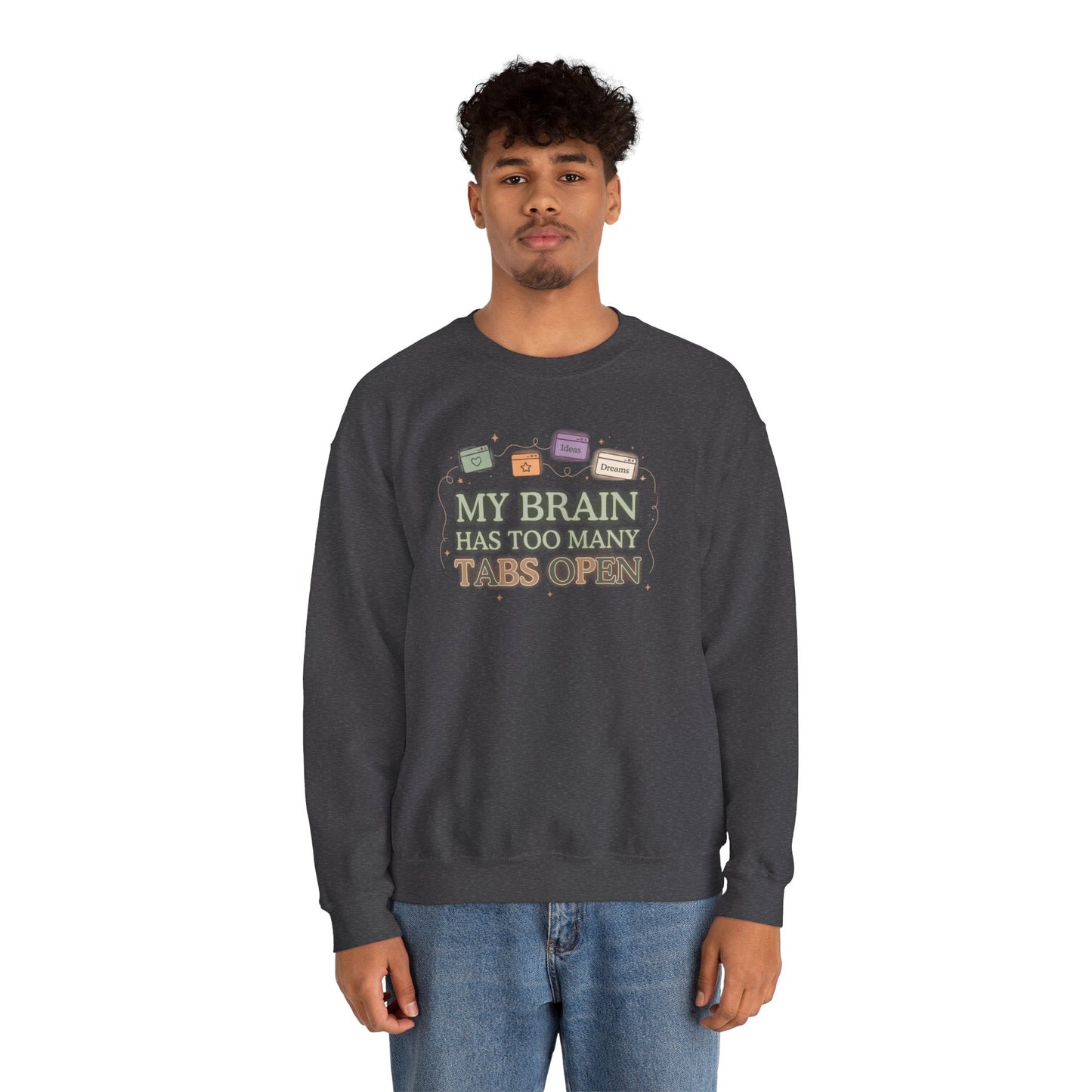ADHD Hyper-fixation Mode | Retro Aesthetic Crewneck Sweatshirt