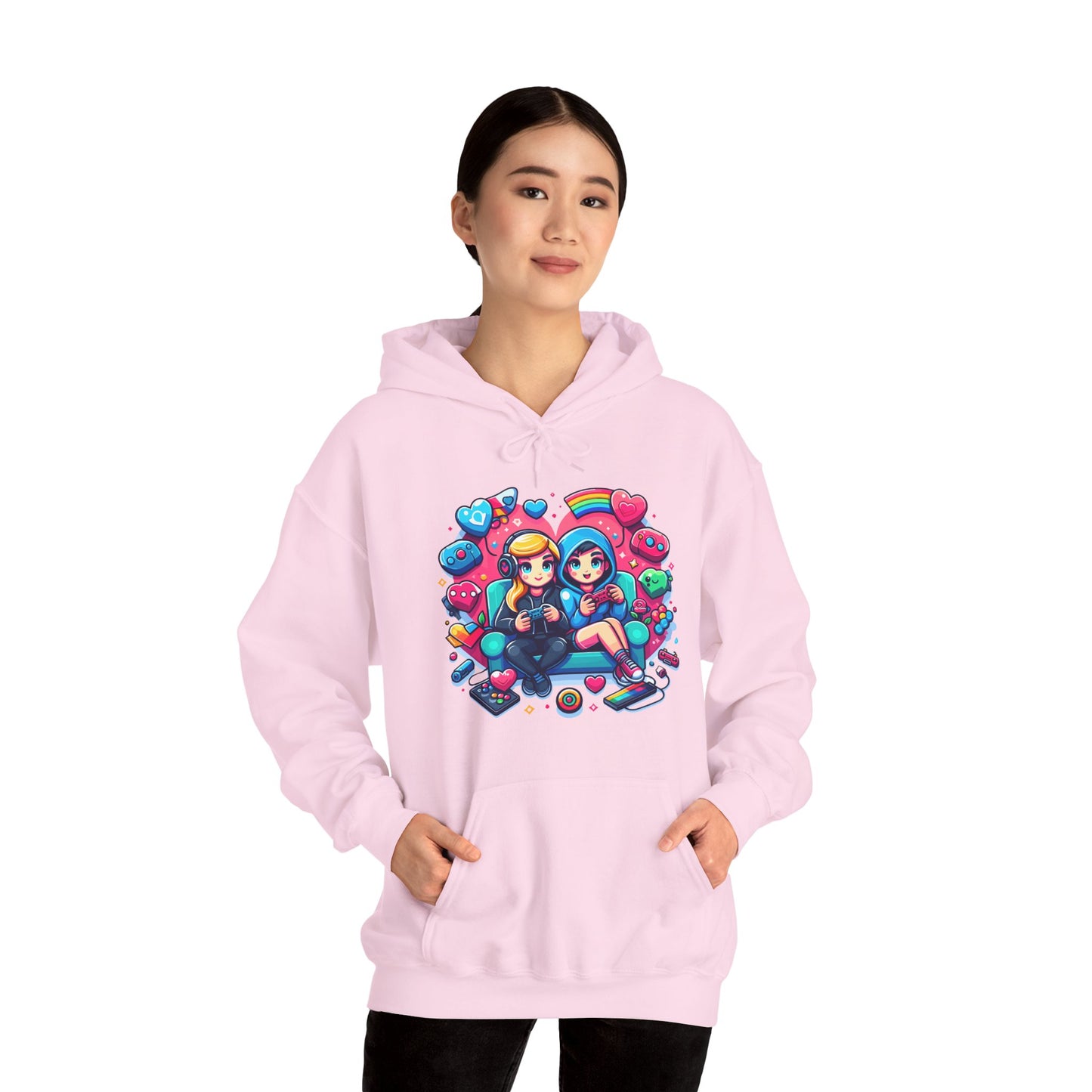Retro Kawaii Gamer Girl Hoodie | Cute Anime Aesthetic Streetwear