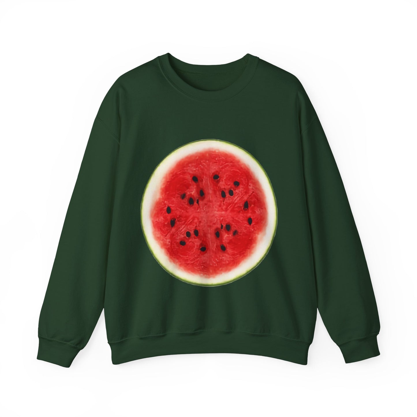 Watermelon Lazy Halloween Costume Sweatshirt | Funny Fruit Crewneck | Unisex Foodie Pullover