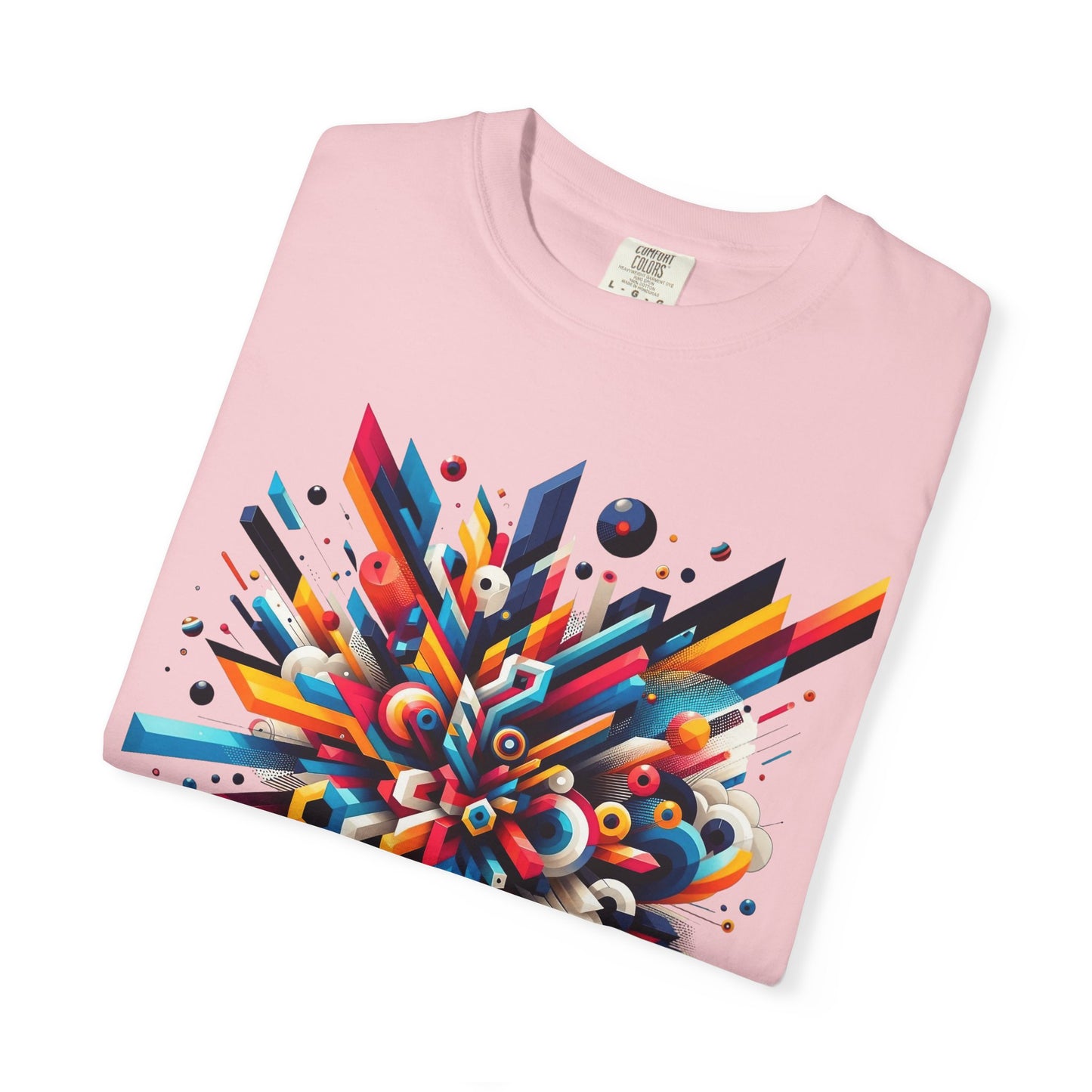 Abstract Art Energy Shirt | Comfort Colors 1717 | Vibrant Geometric Explosion Tee | Soft Washed Garment Dyed Cotton | Artistic Streetwear