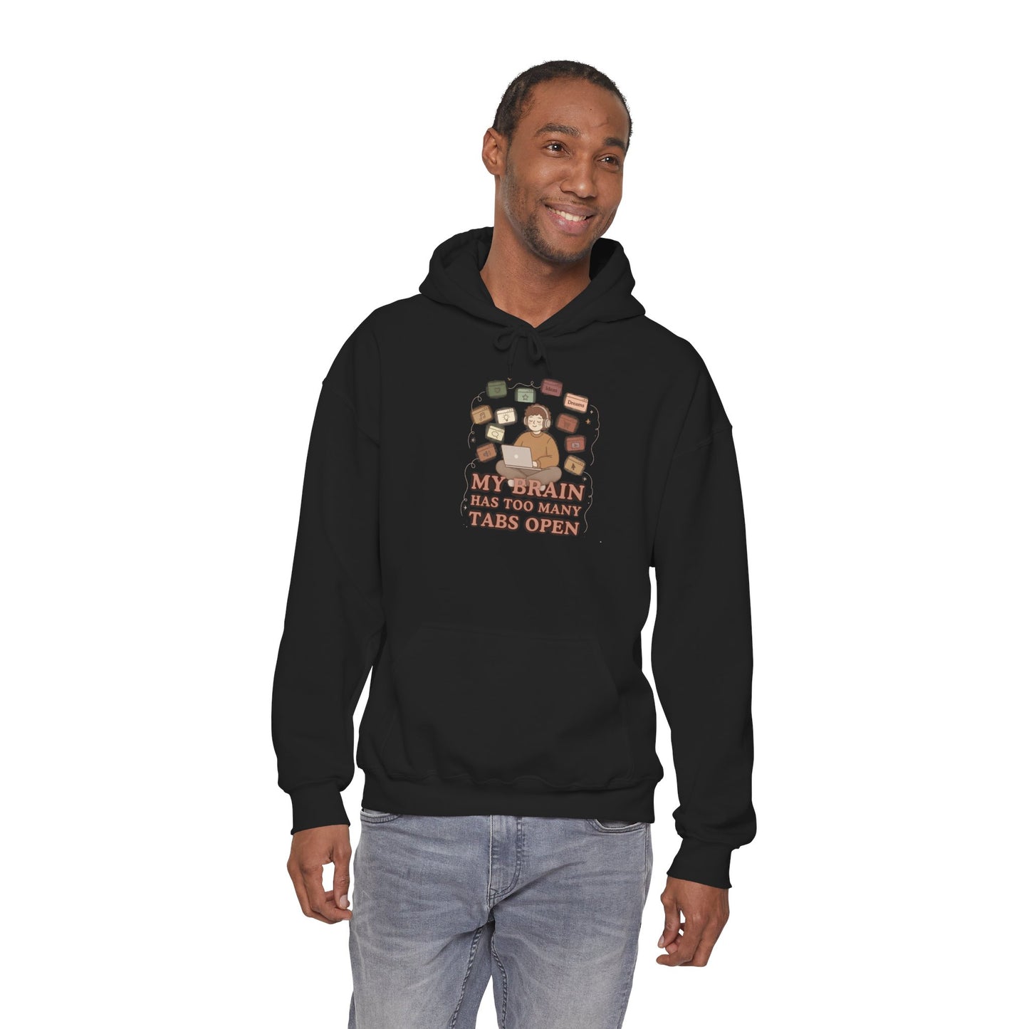 The "Cozy Chaos" Earth Tone ADHD Brain Hoodie