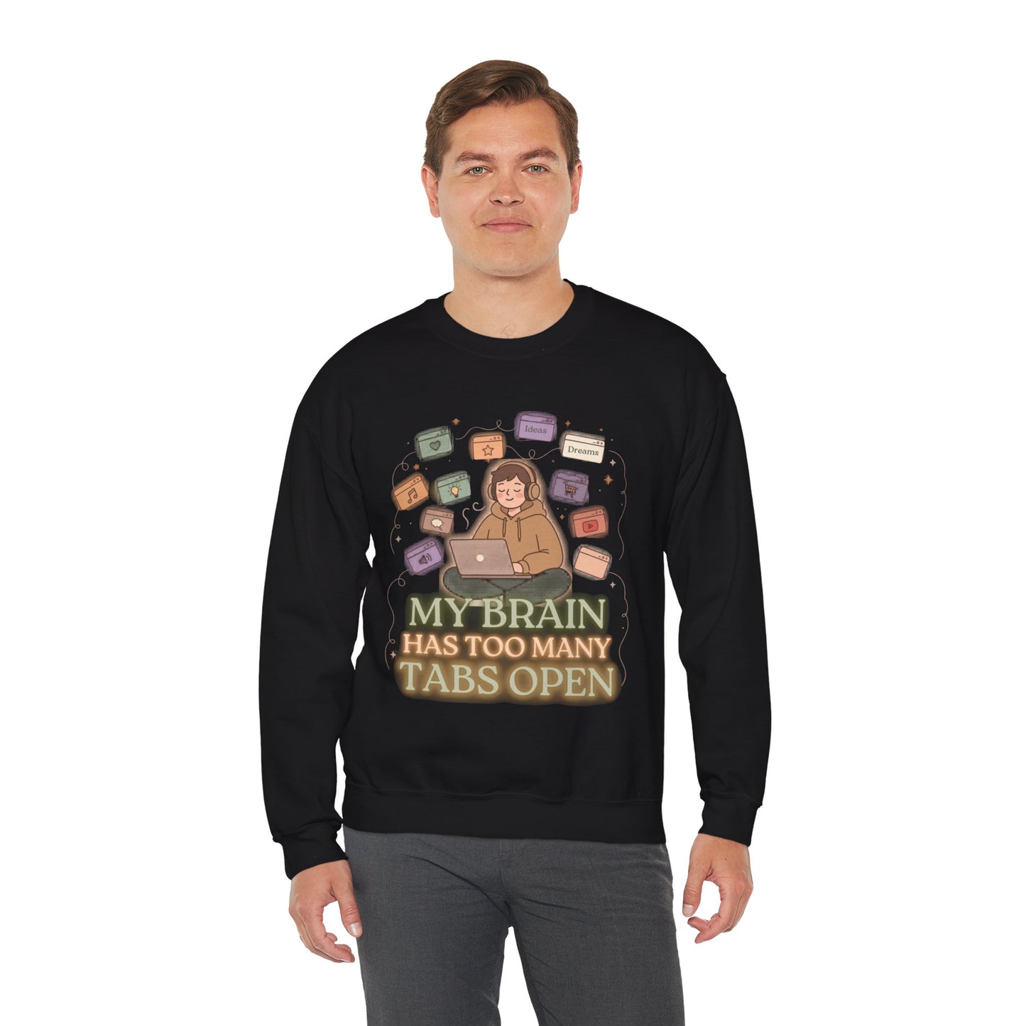 Dopamine at Midnight" | ADHD Lofi Glow Aesthetic Crewneck
